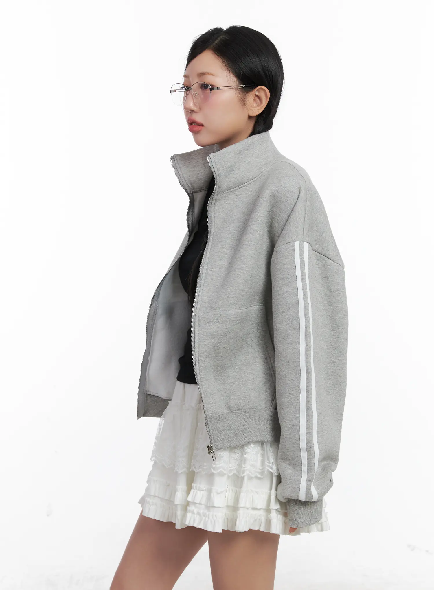 Track Style Fleece Jacket CN528 - Image 10