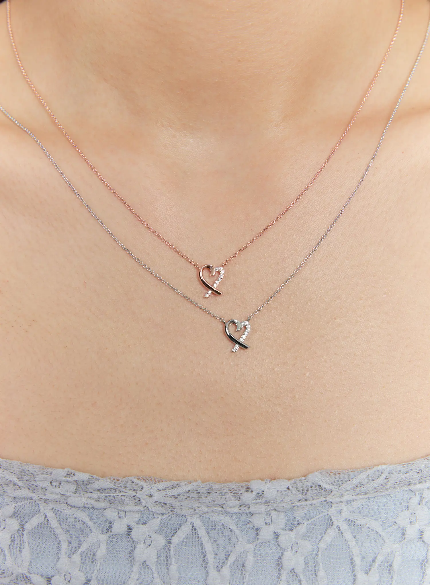 Trailing Heart Necklace IS517 - Image 6