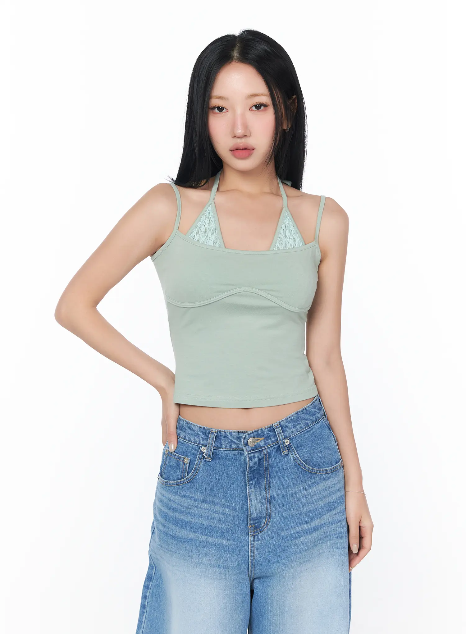 Trendy Layered Halter Top CY512 - Image 10