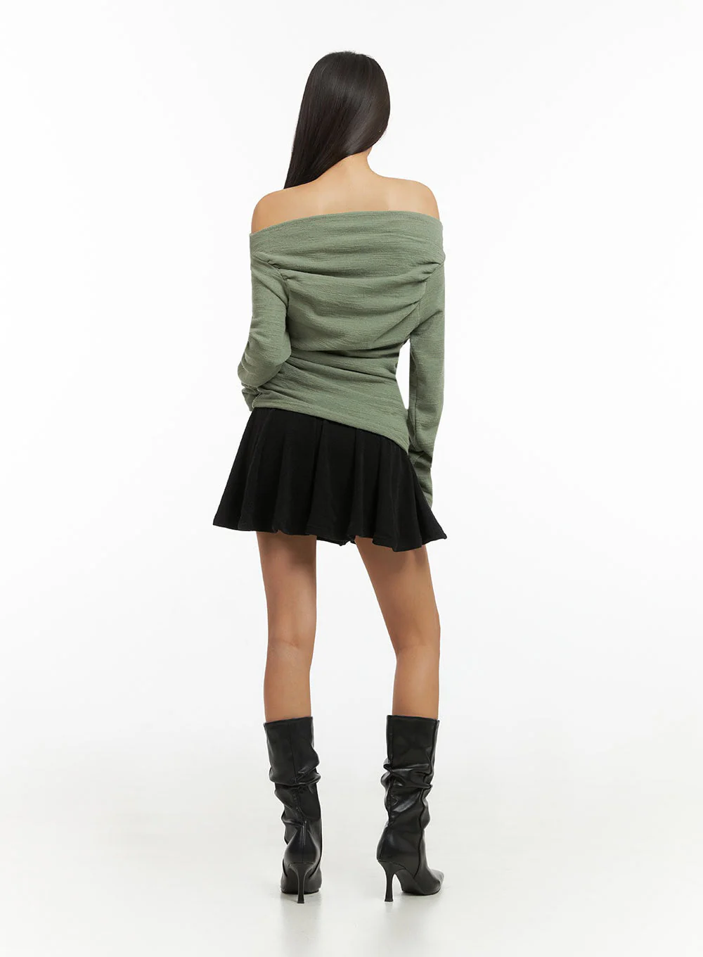 Trendy Off Shoulder Graphic Print Top IO409 - Image 13