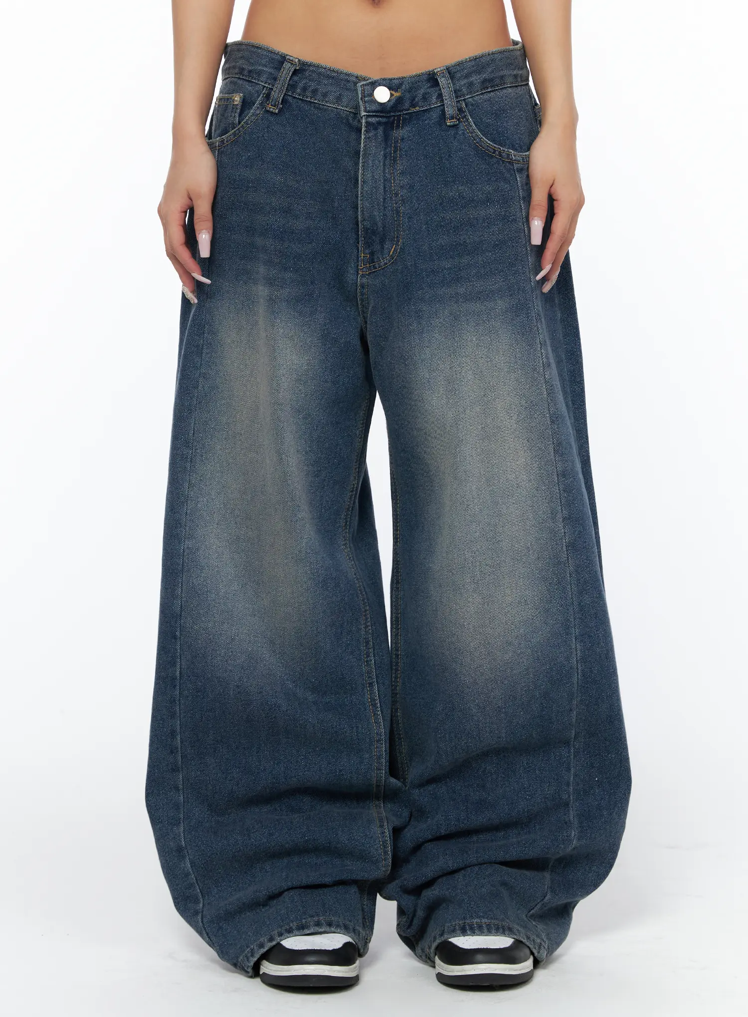 Trixy Wide Leg Washed Jeans CA517
