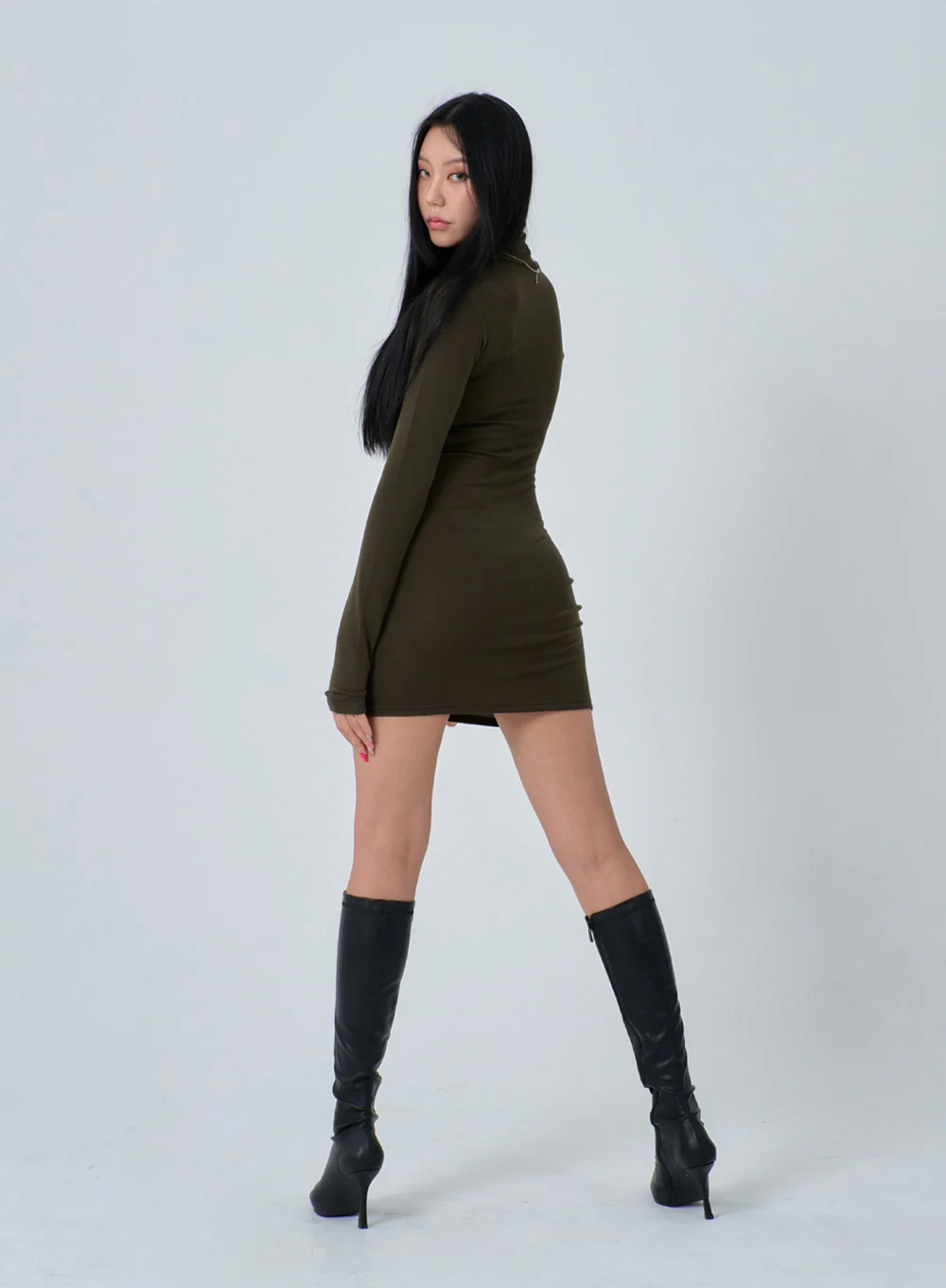 Turtleneck Mini Dress IN24 - Image 11