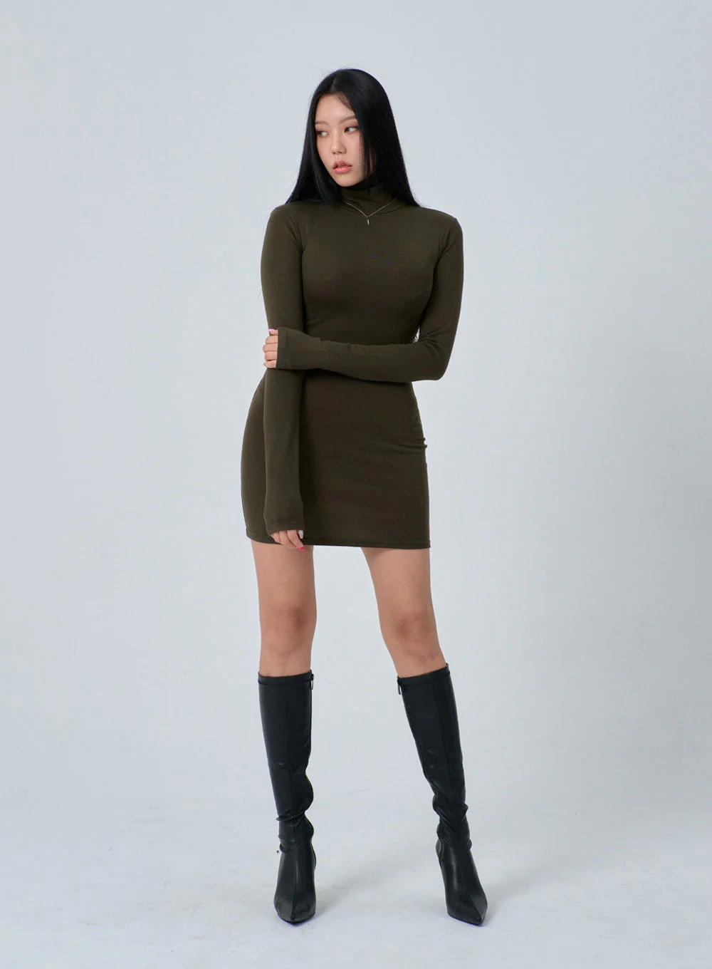 Turtleneck Mini Dress IN24 - Image 6