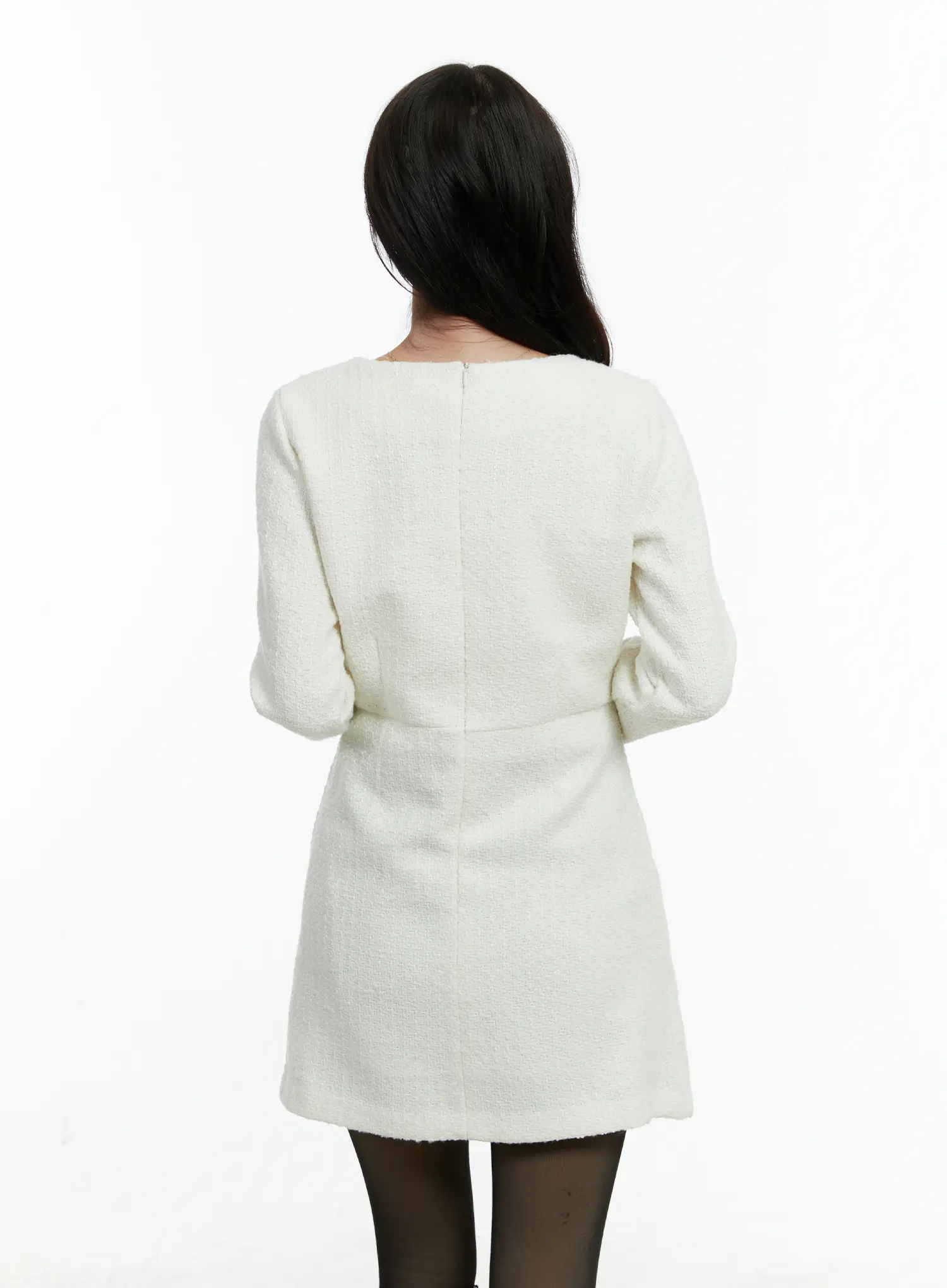 Tweed Button-Up Mini Dress CD523 - Image 8