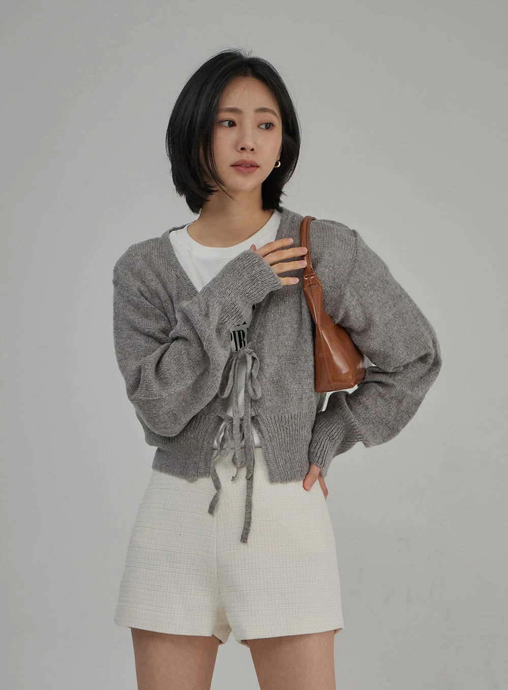 Tweed High Waist Shorts OJ304 - Image 13