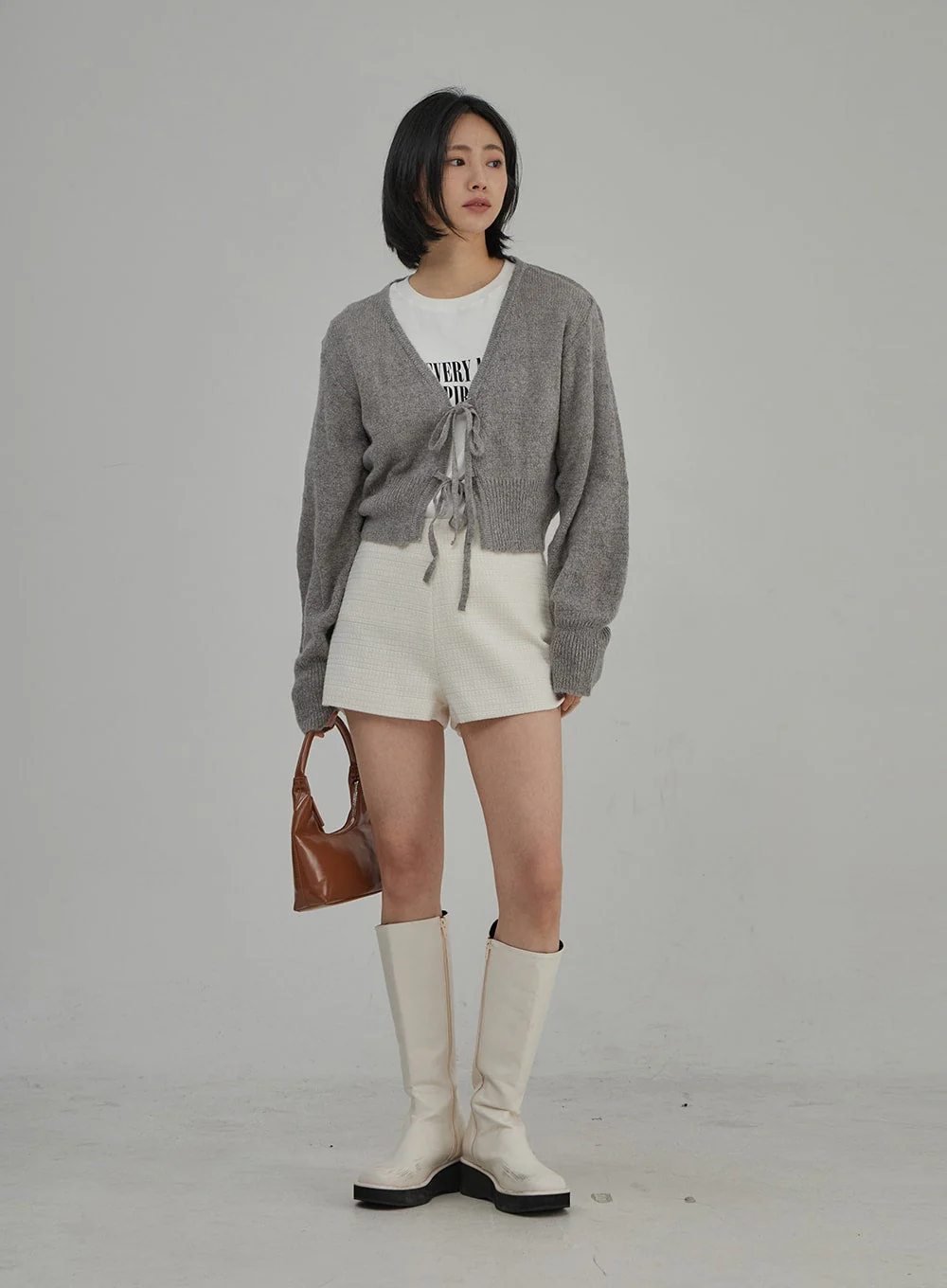 Tweed High Waist Shorts OJ304 - Image 15