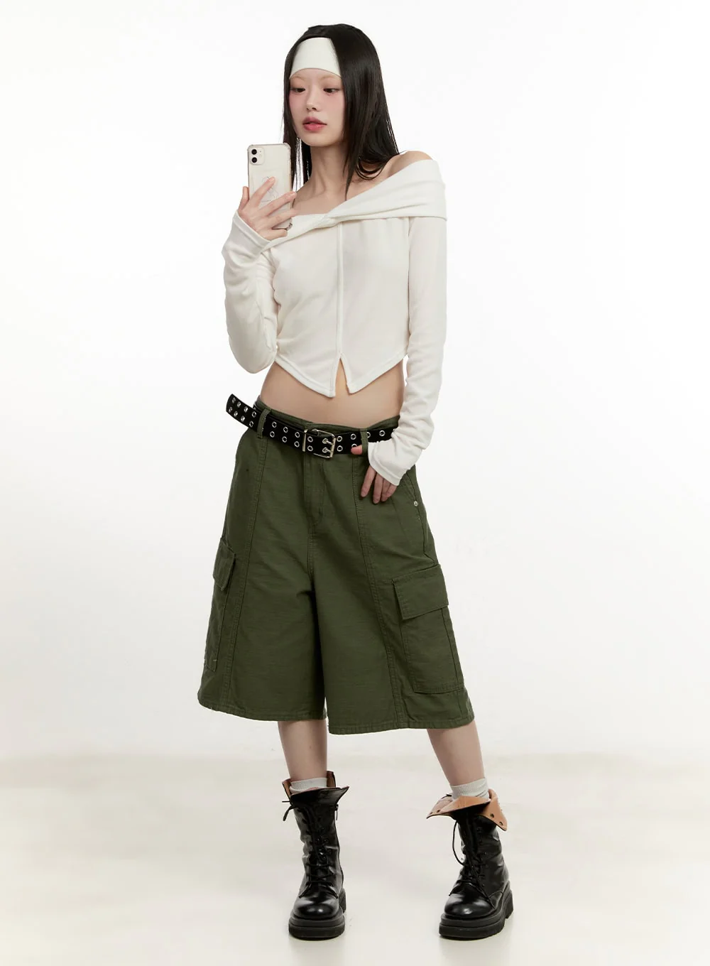 Twist Off-Shoulder Long Sleeve Top CM514 - Image 2