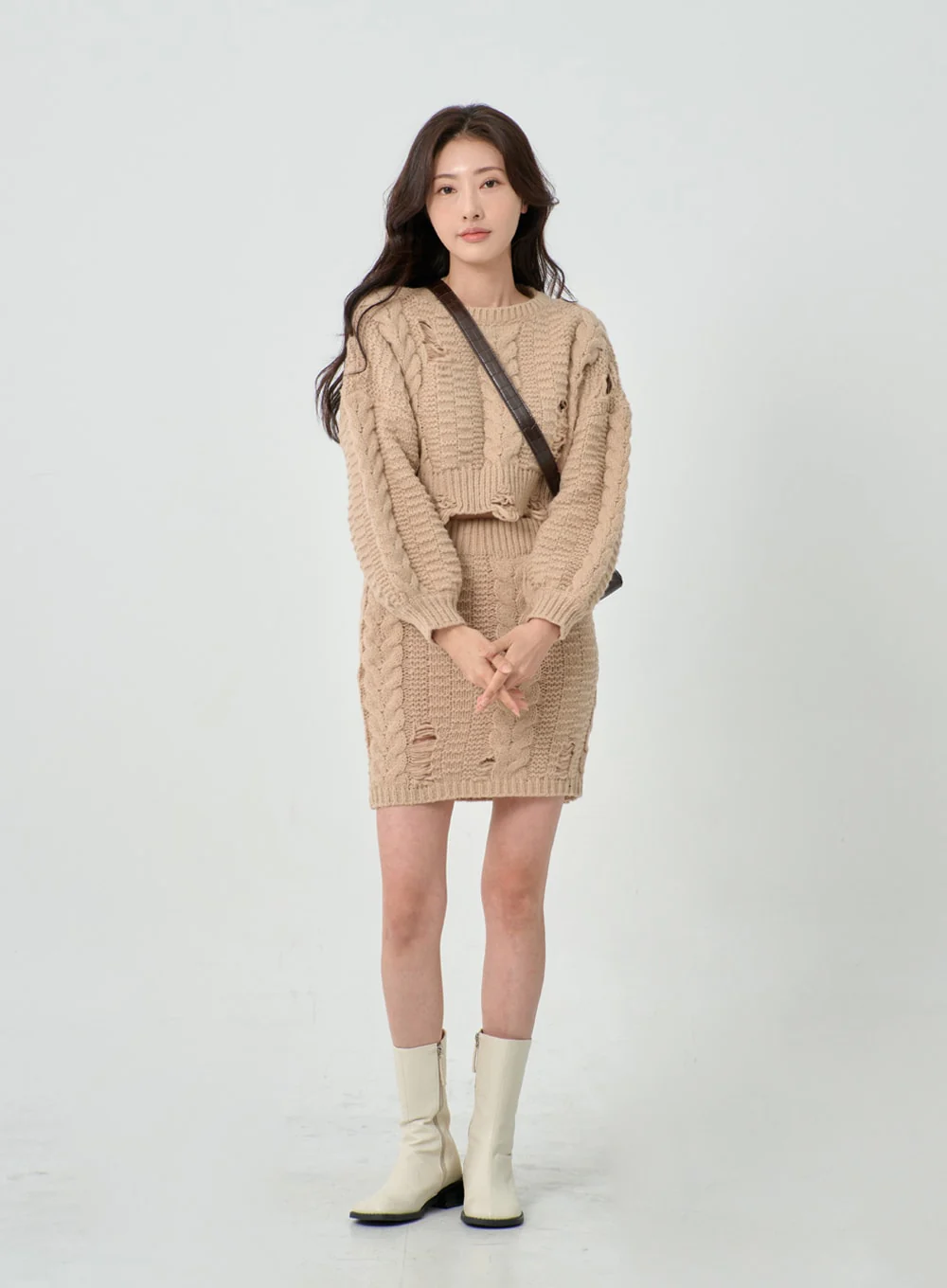 Twist Pattern Ripped Pencil Mini Skirt IN08 - Image 15