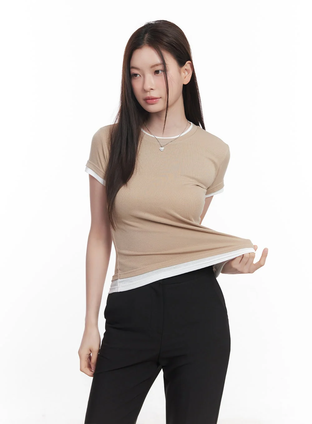 Two-Tone Layered Tee CY519 - Image 10