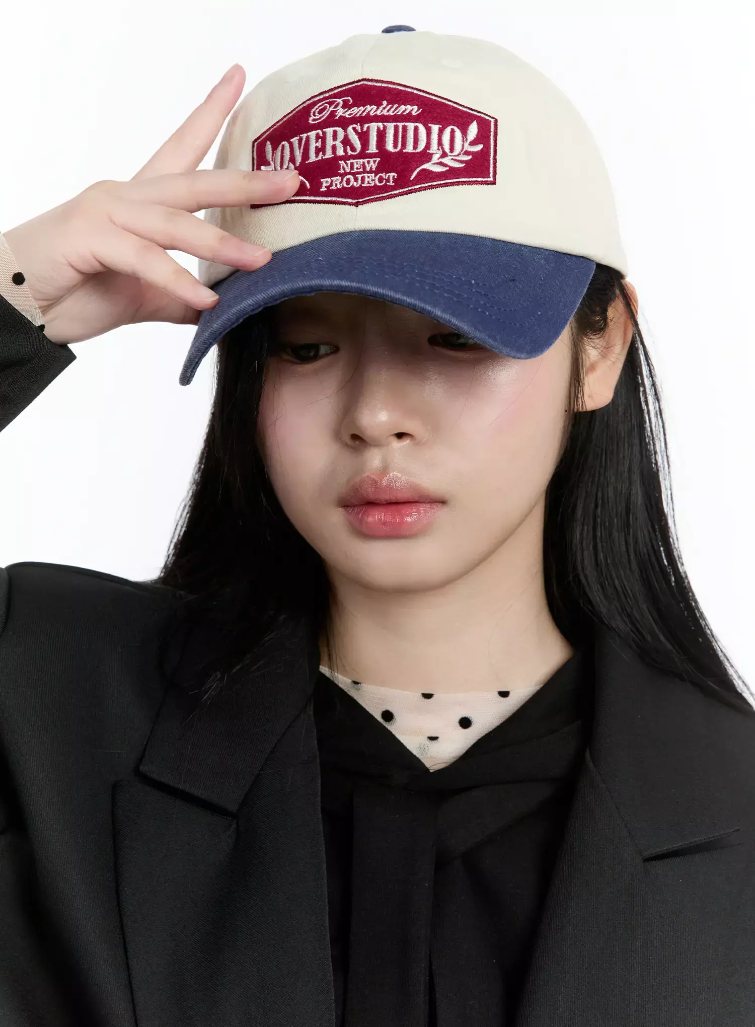 Two-Tone Lettering Baseball Cap IM519