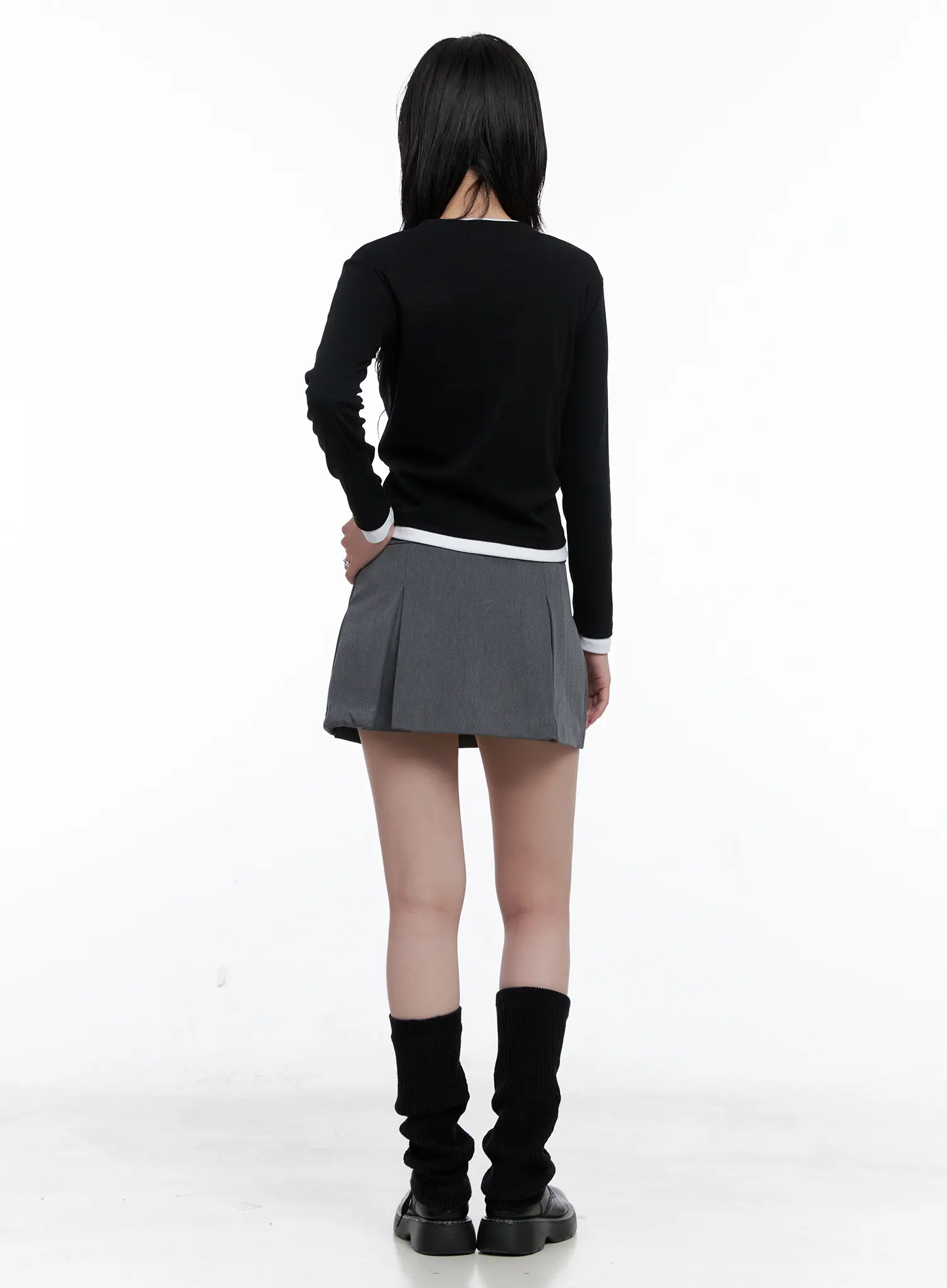 Two-Tone Long Sleeve Top CS529 - Image 4