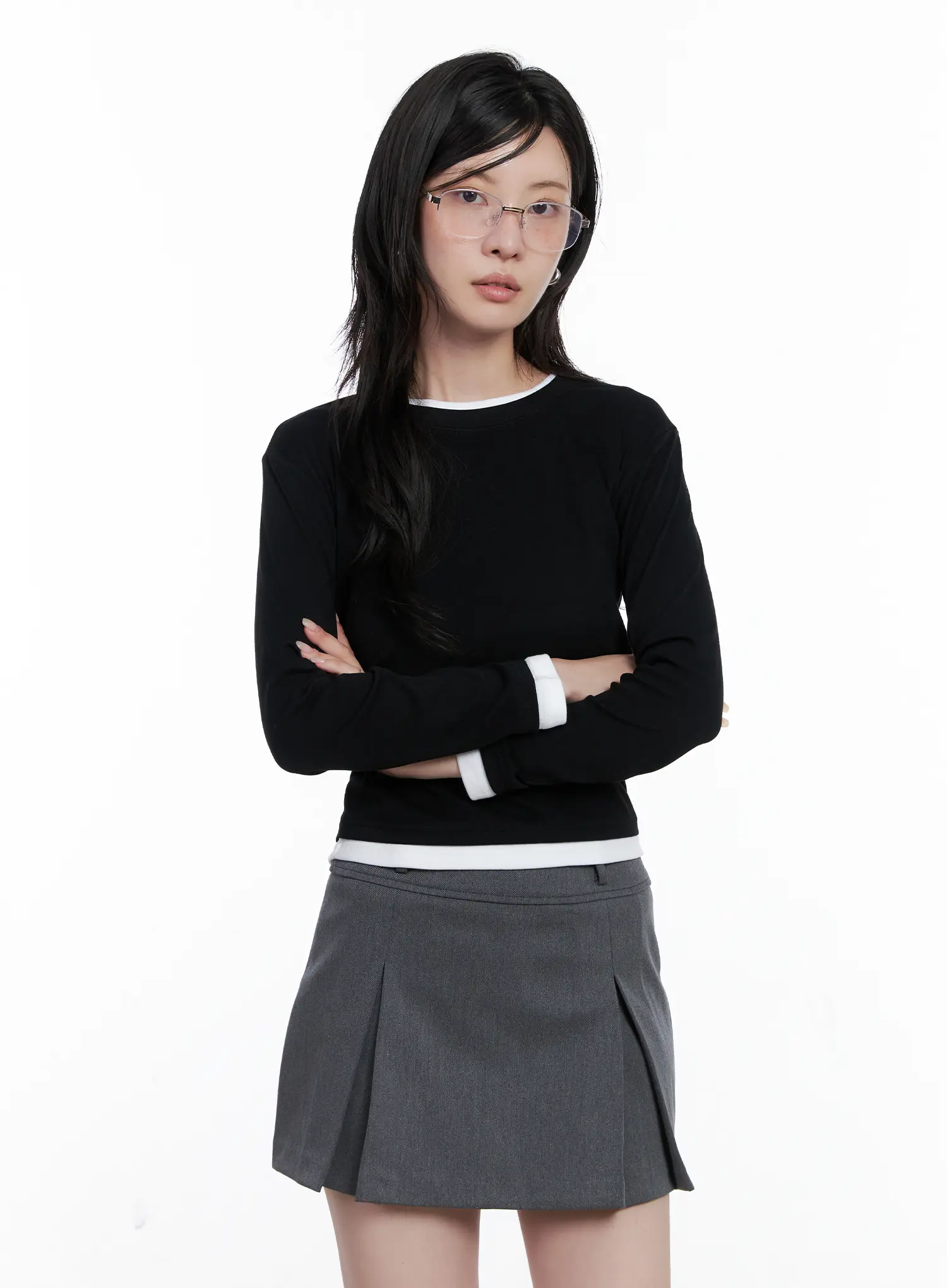 Two-Tone Long Sleeve Top CS529 - Image 5