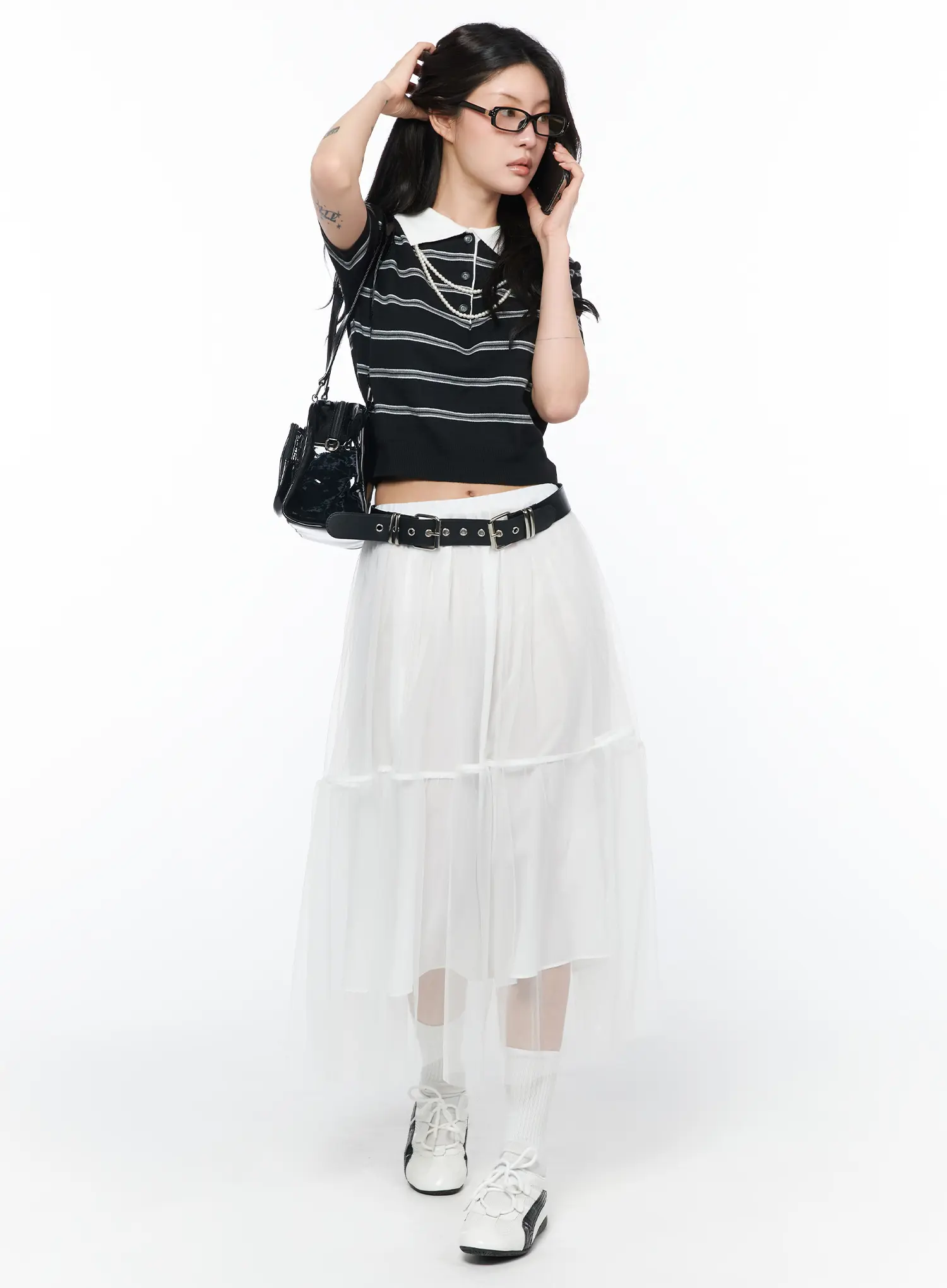 Two-Tone Mesh Sneakers CA527 - Image 6