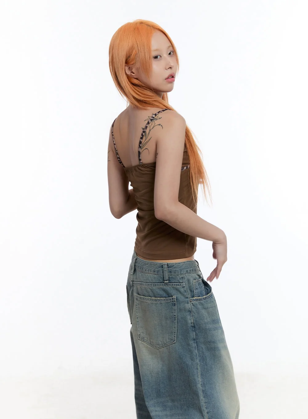 Two-Tone Trim Cami Top CU502 - Image 5