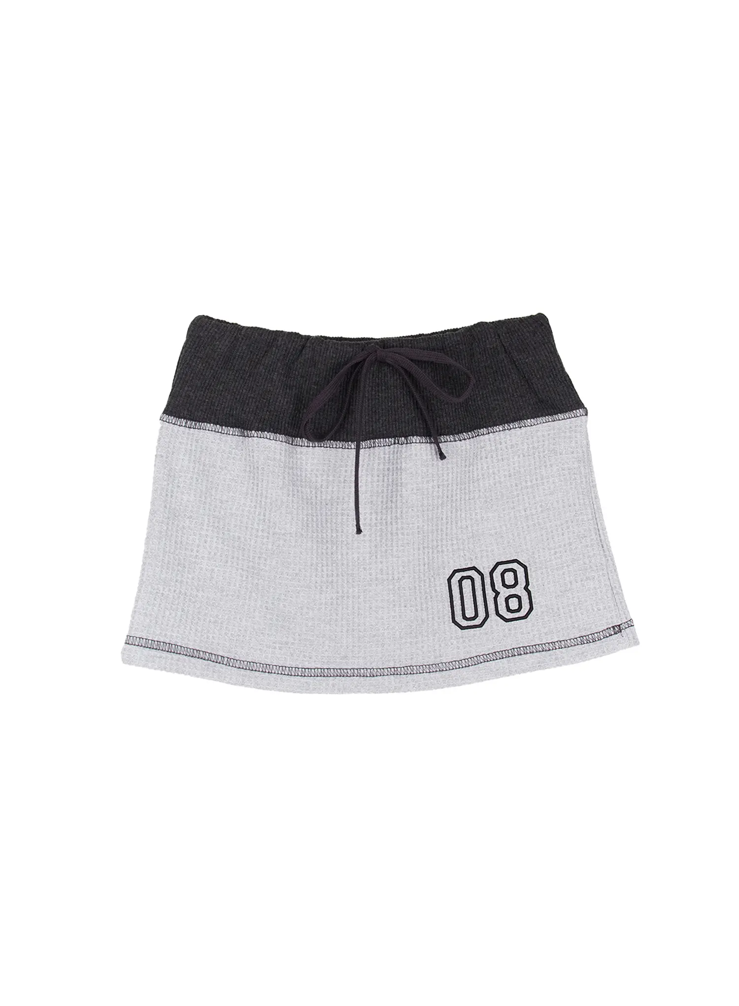 Two-Tone Waffle Knit Skirt CJ512 - Image 12
