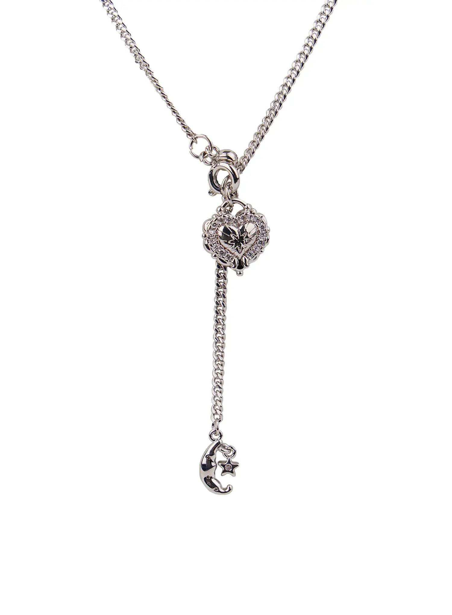 Two-way Heart Charm Necklace CM505 - Image 5