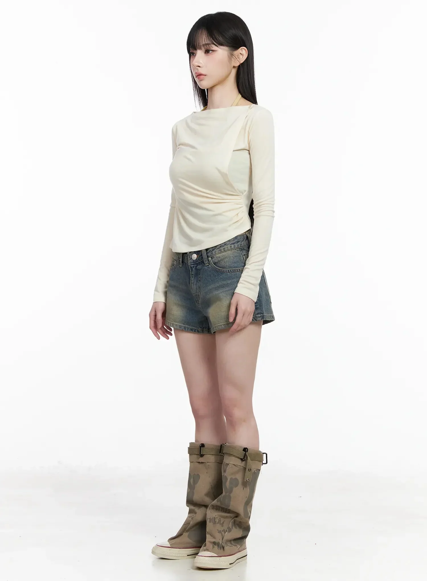 Two-Way Shirred Wrap Top IY511 - Image 11