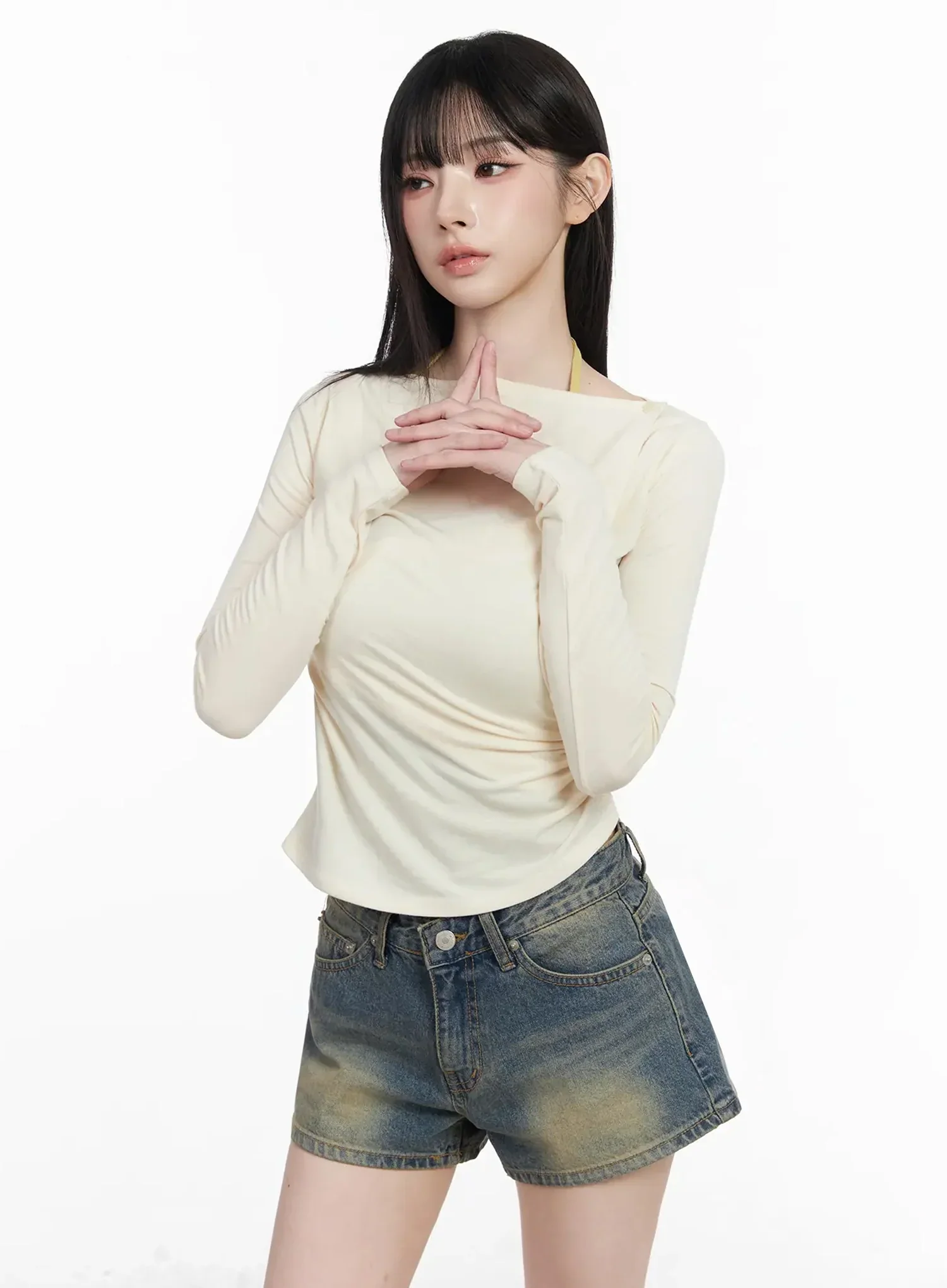 Two-Way Shirred Wrap Top IY511 - Image 7