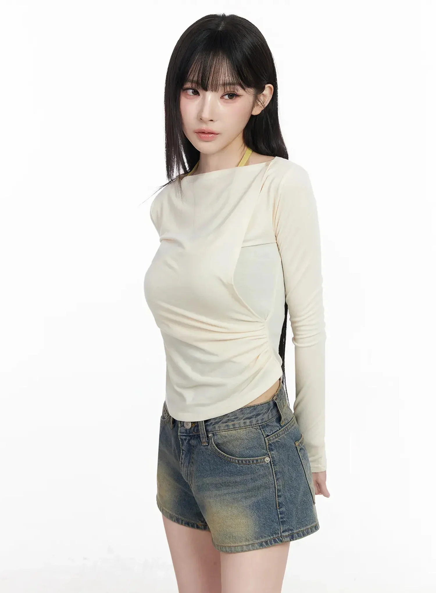 Two-Way Shirred Wrap Top IY511 - Image 8