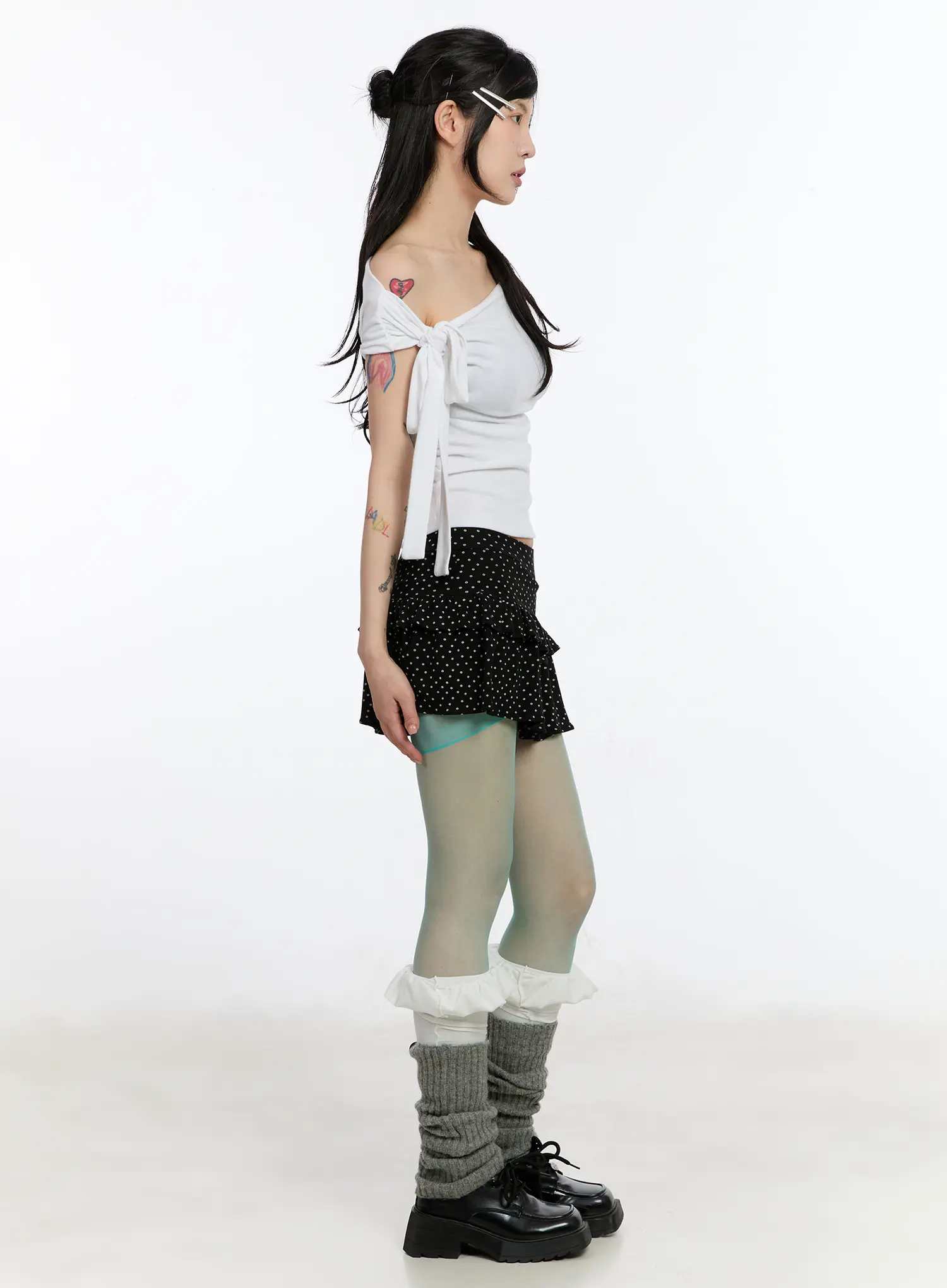 Two-Way Tie Shirring Top CA508 - Image 6