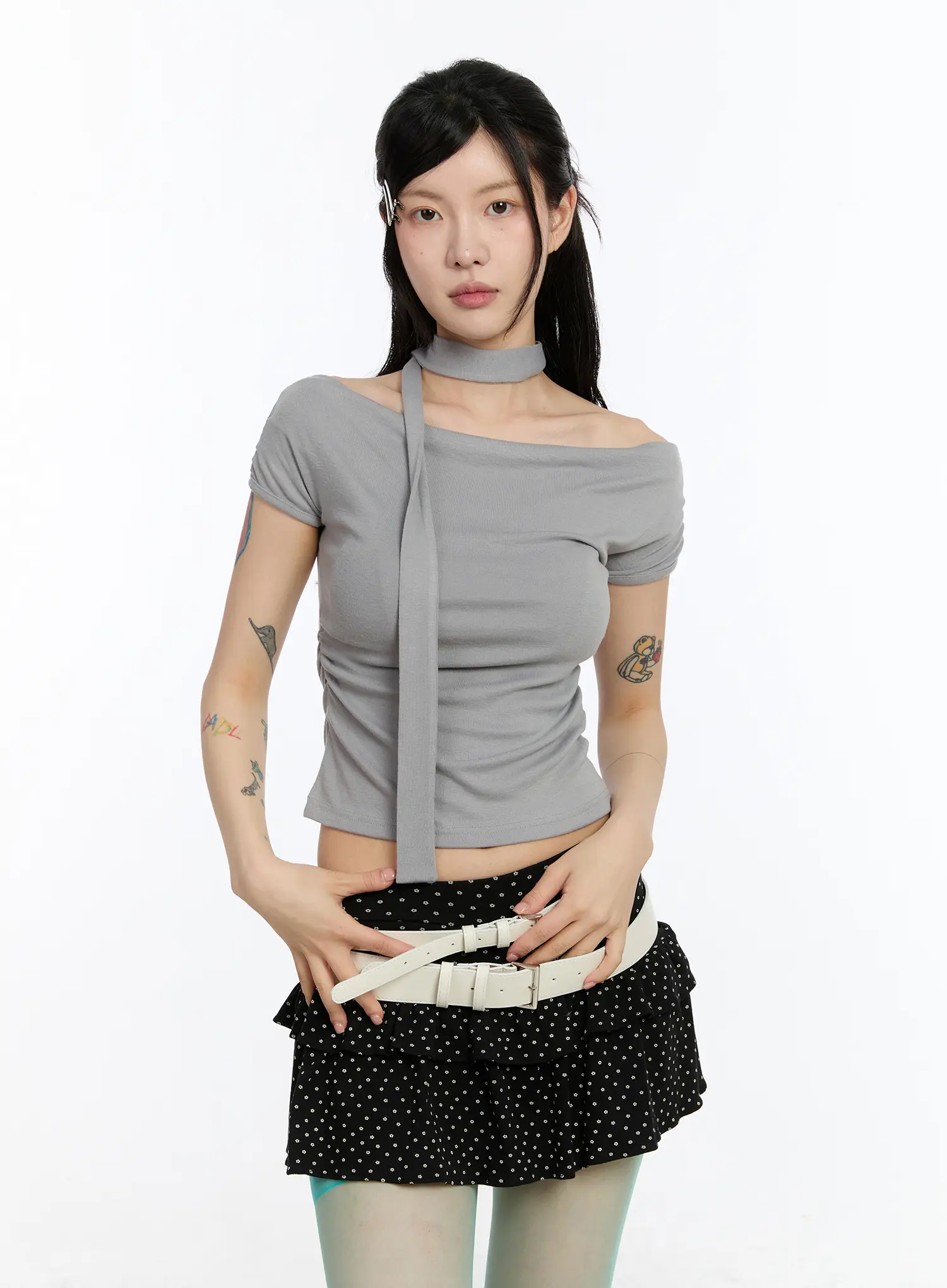 Two-Way Tie Shirring Top CA508 - Image 7