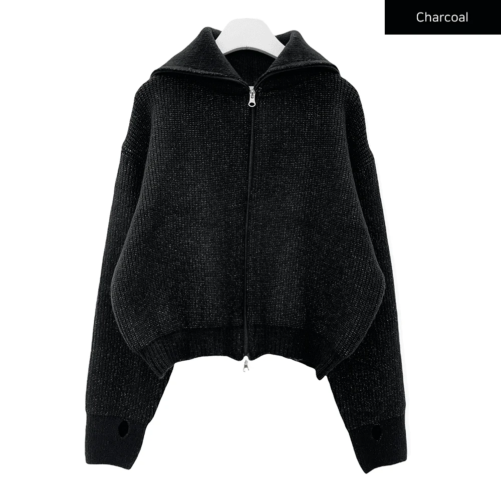 Two Way Zip Up Knit C7102 - Image 13