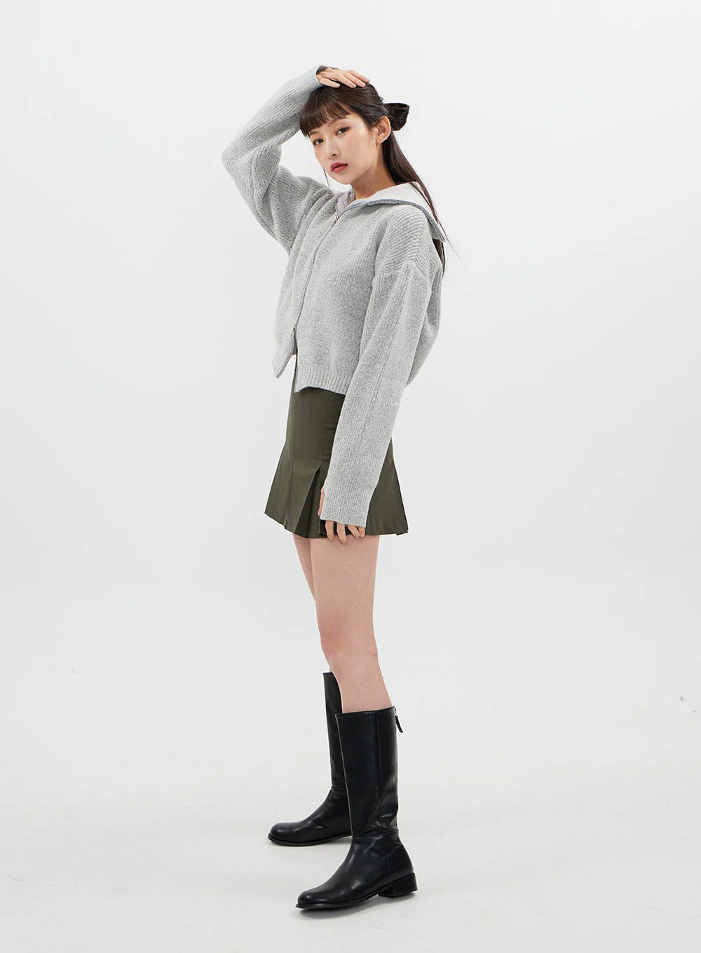 Two Way Zip Up Knit C7102 - Image 7