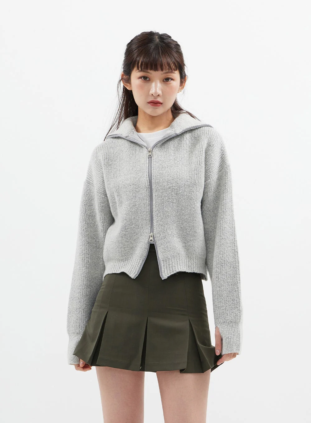 Two Way Zip Up Knit C7102 - Image 8