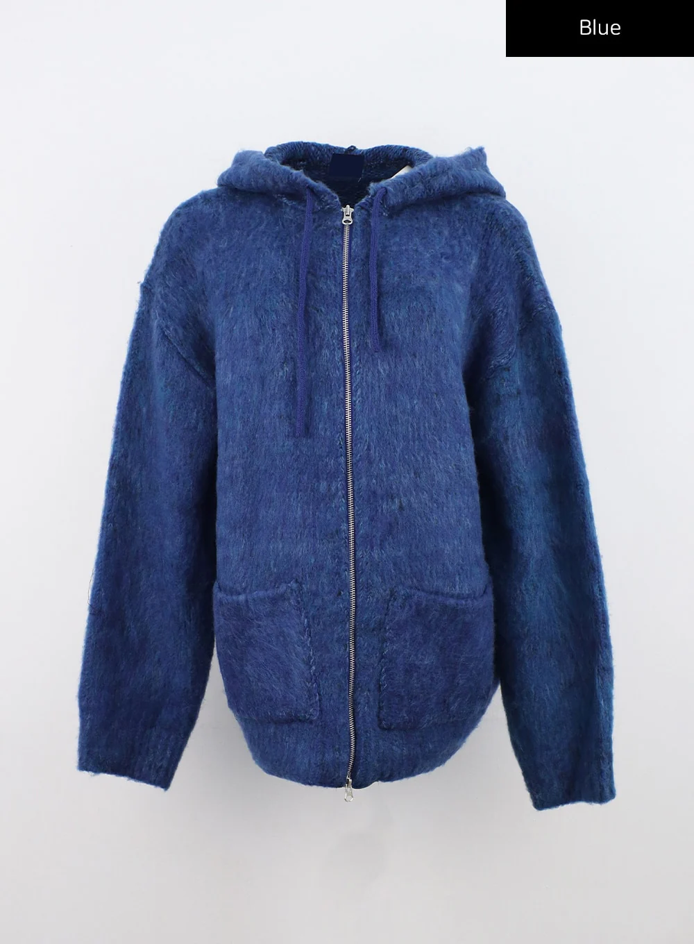 Two-Way Zip-Up Knit Hoodie Jacket CN303 - Image 11