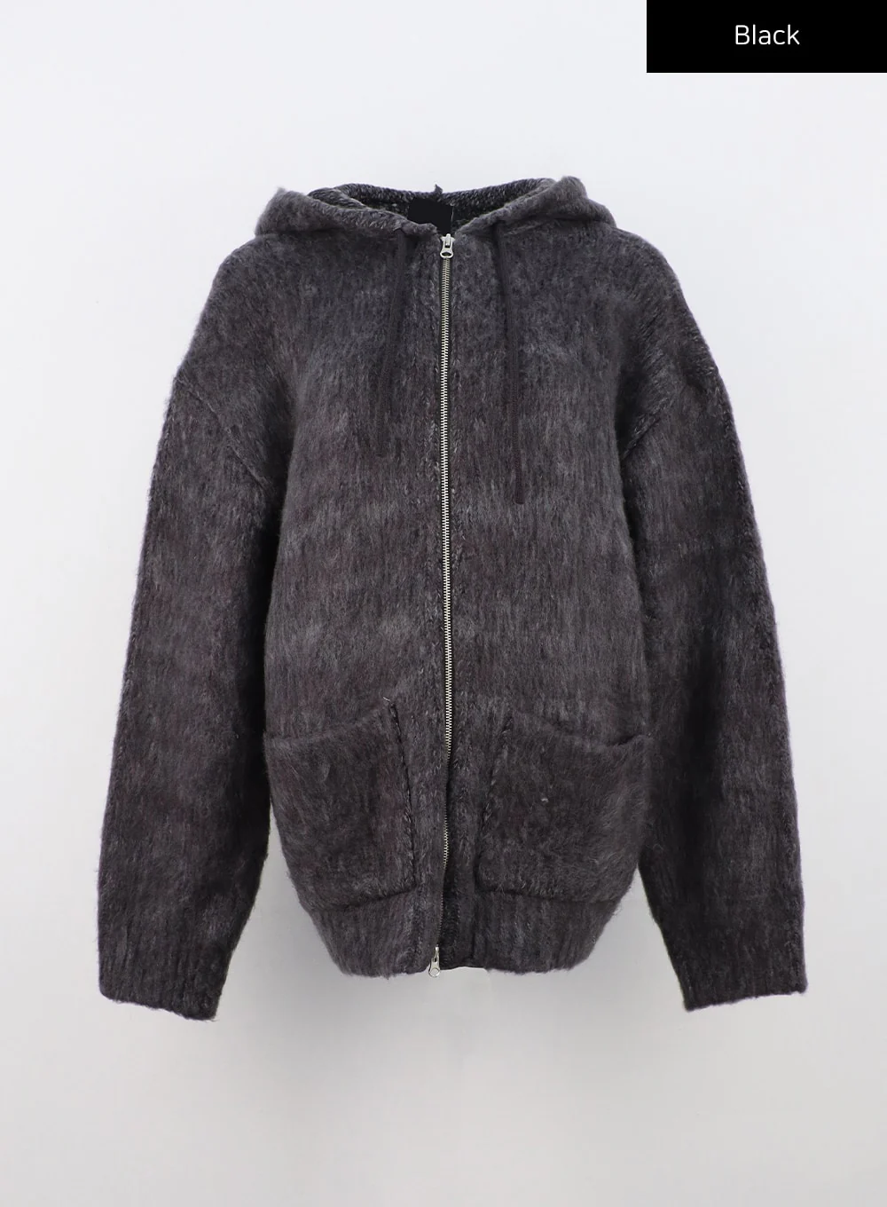 Two-Way Zip-Up Knit Hoodie Jacket CN303 - Image 12