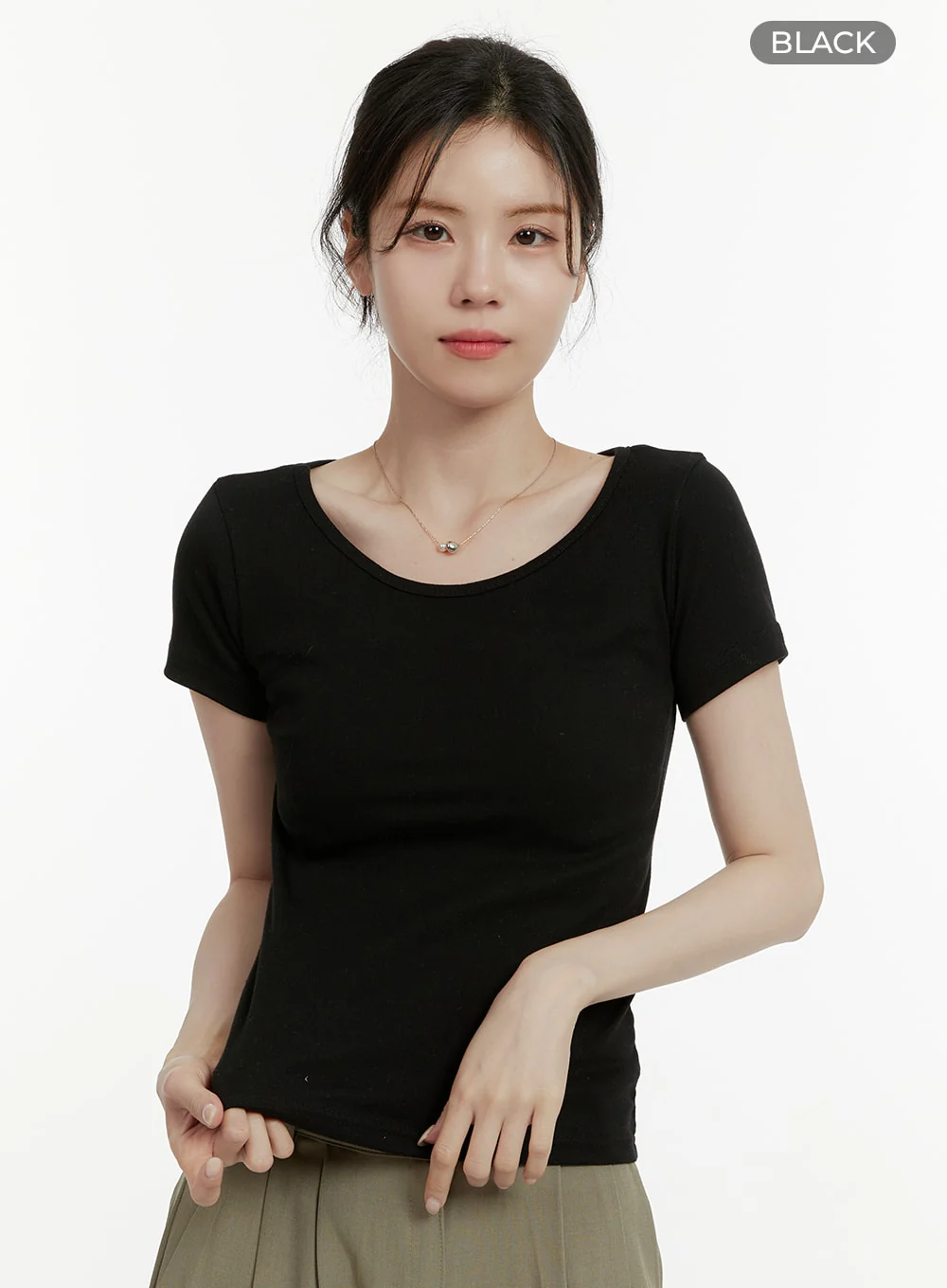 U-Neck Crop T-Shirt OA405 - Image 8