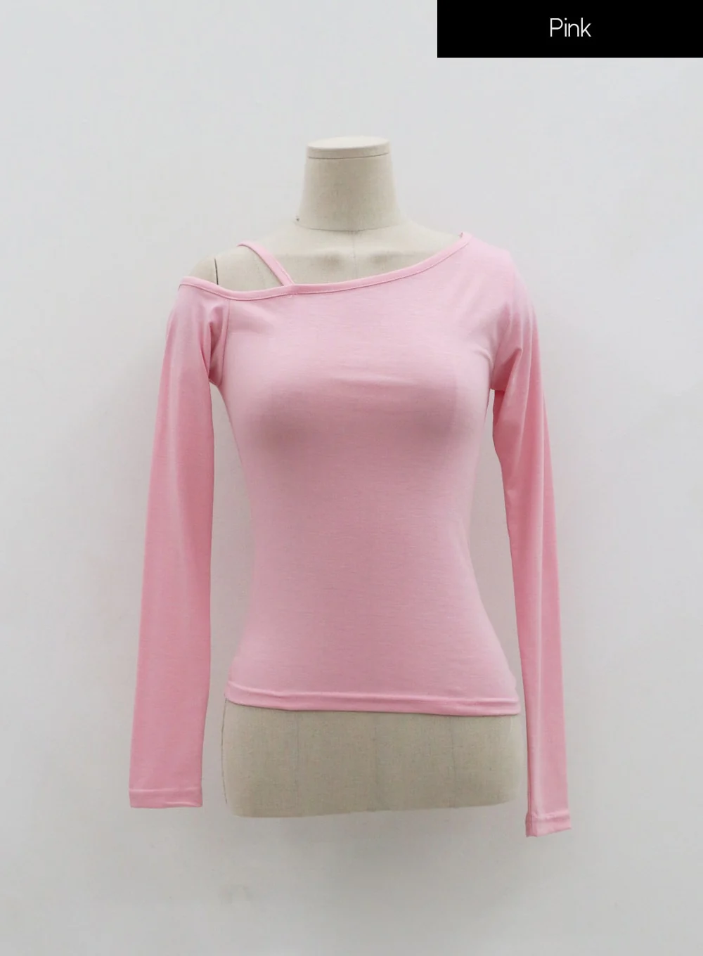 Unbalance Thin Strap Off-Shoulder T-Shirt IO24 - Image 16