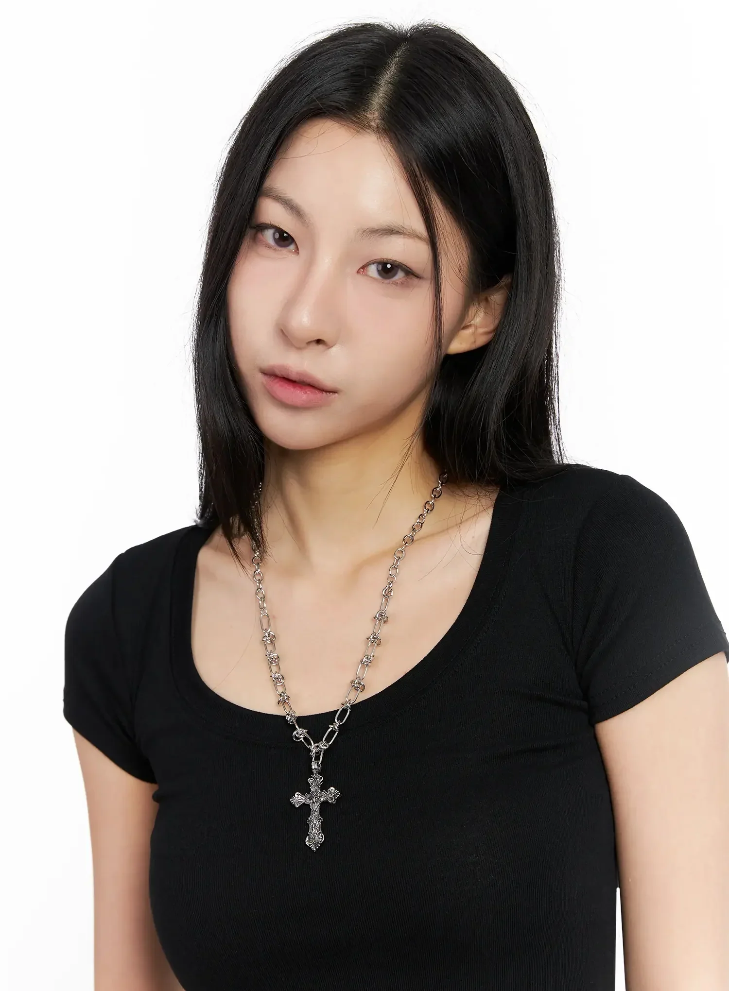 Unisex Cross-Chain Necklace IG512 - Image 3