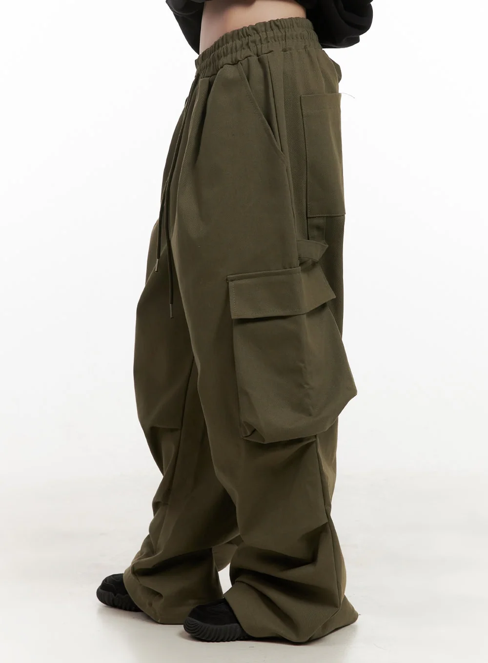 Unisex Oversized Cotton Cargo Pants CJ506 - Image 4