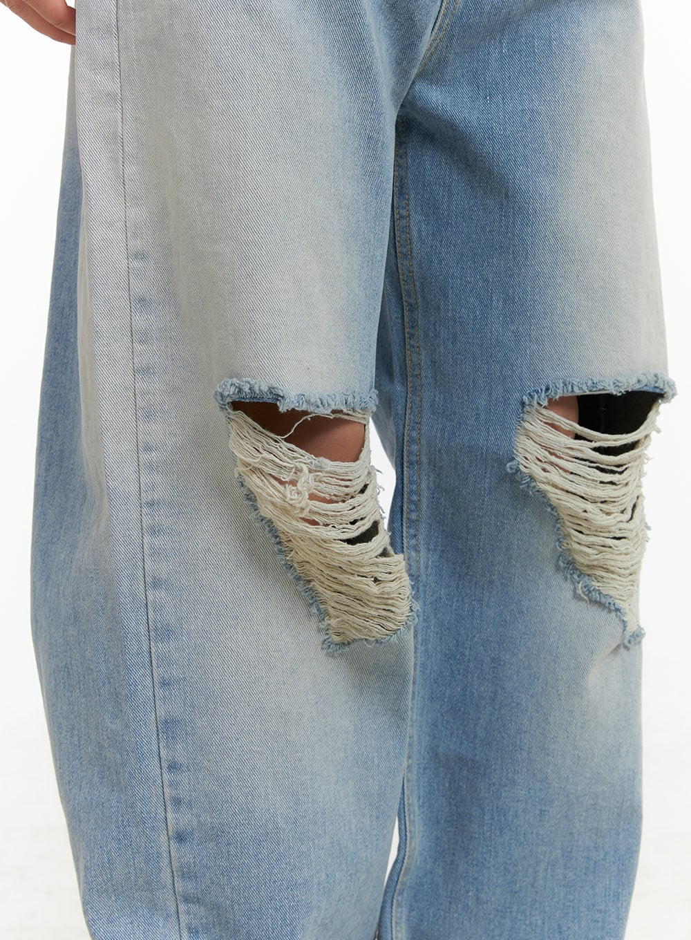 Urban Washed Ripped Baggy Jeans CU405 - Image 3