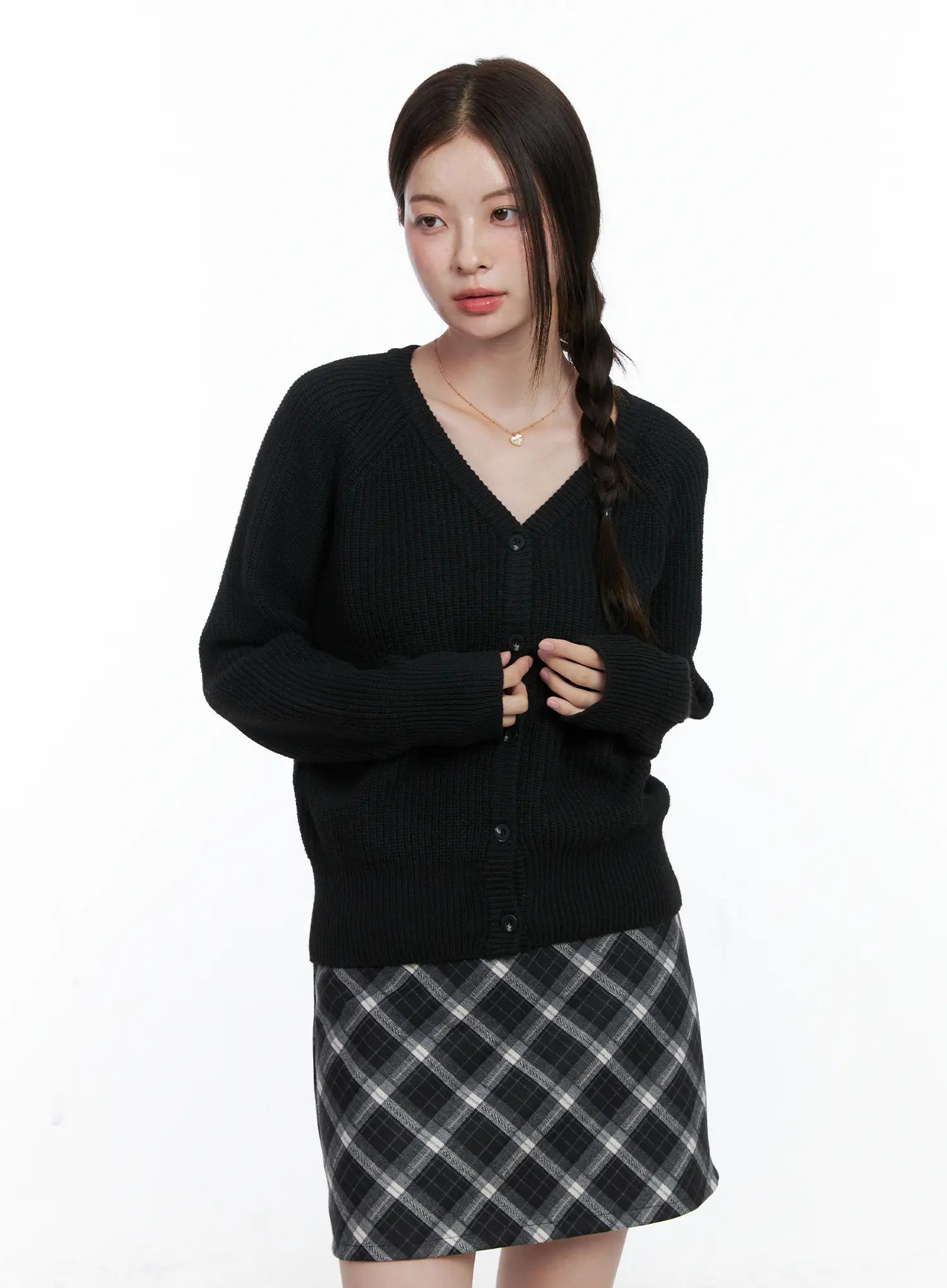 V-Neck Button Knit Cardigan CO506 - Image 10