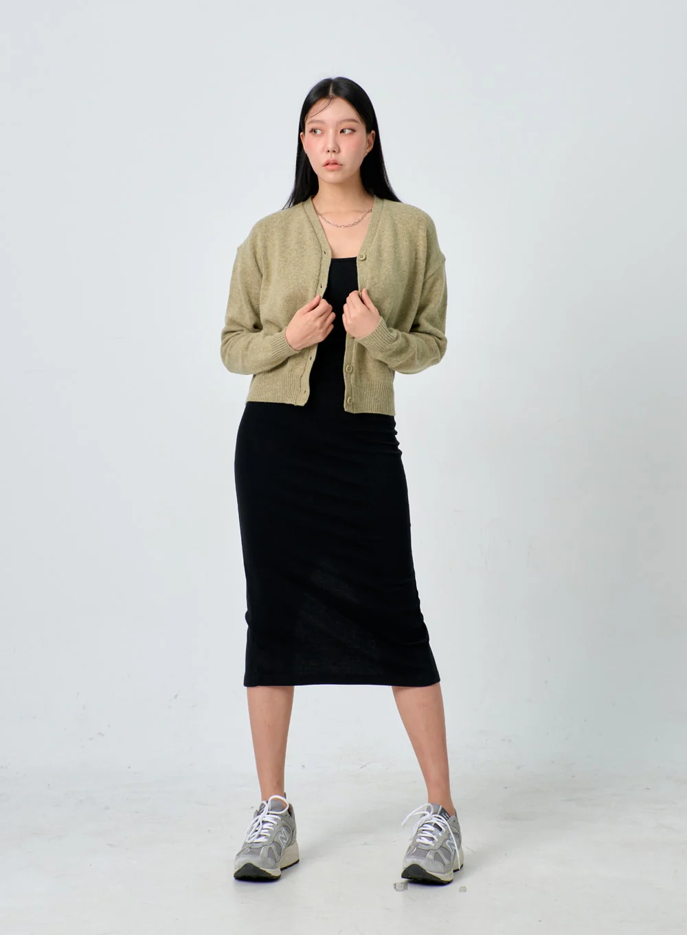 V-Neck Knit Cardigan IJ330 - Image 7