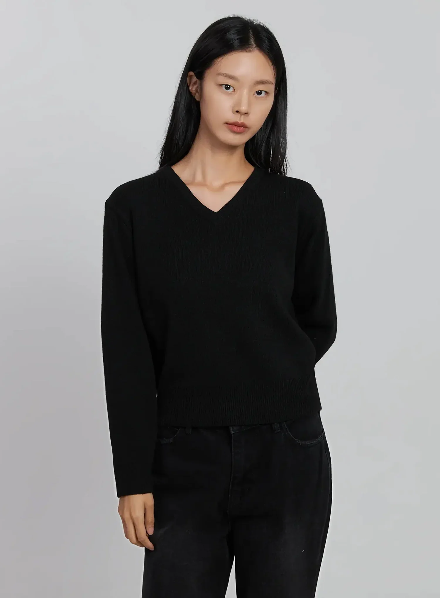 V-Neck Knit Sweater ID516 - Image 14