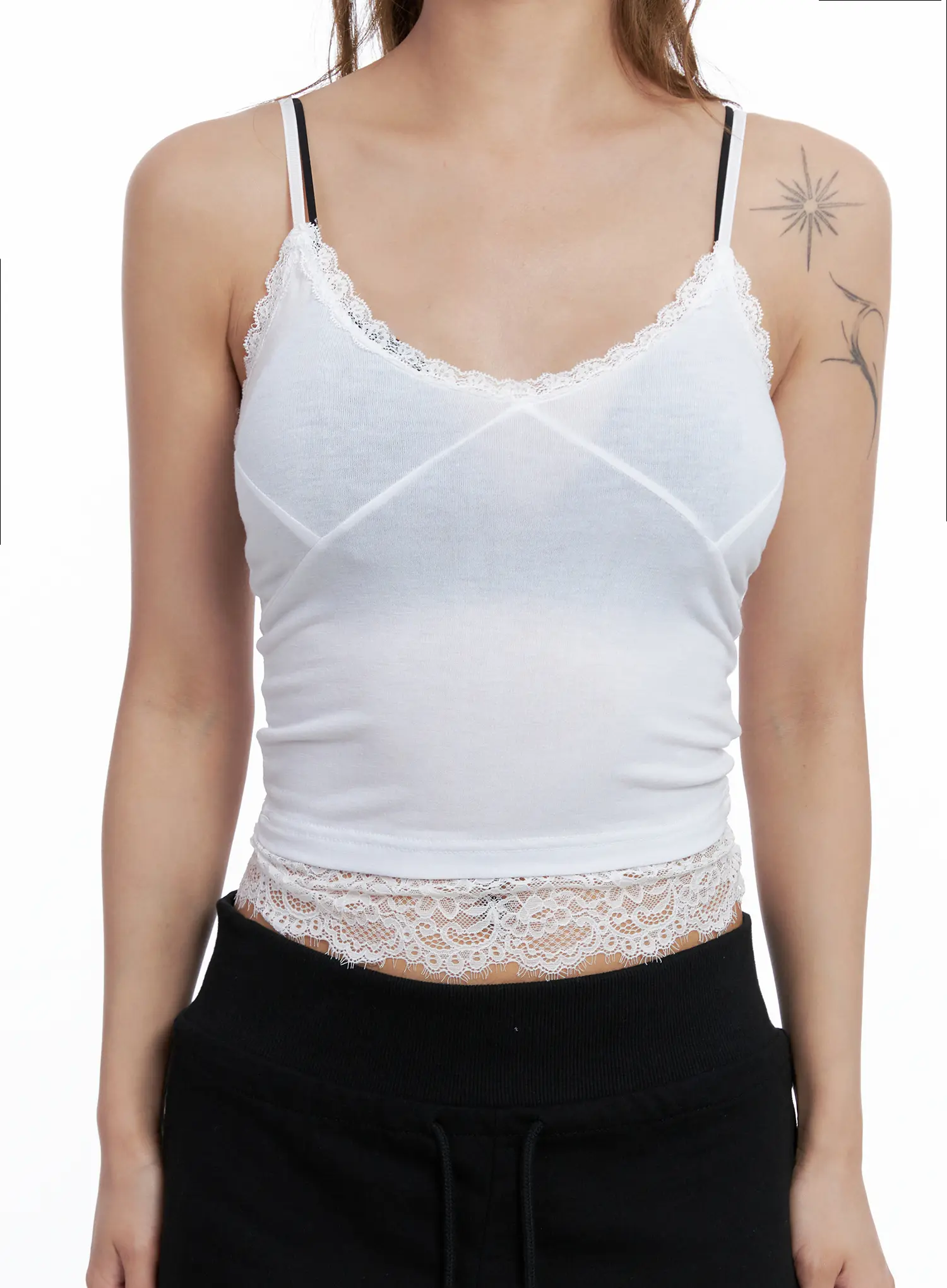 V-Neck Lace Cami Top CL510 - Image 3