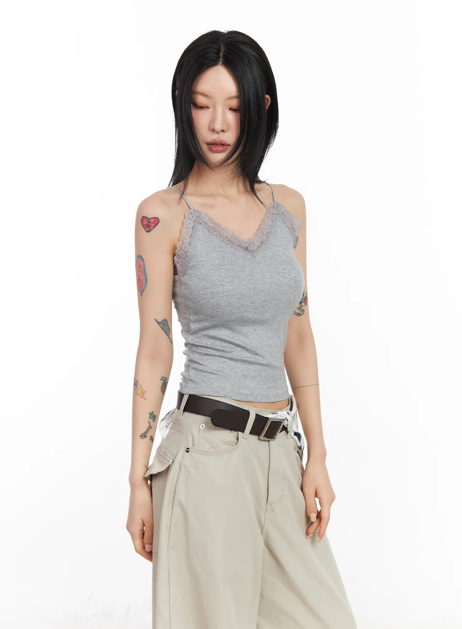 V-Neck Lace Camisole Top CF526 - Image 4