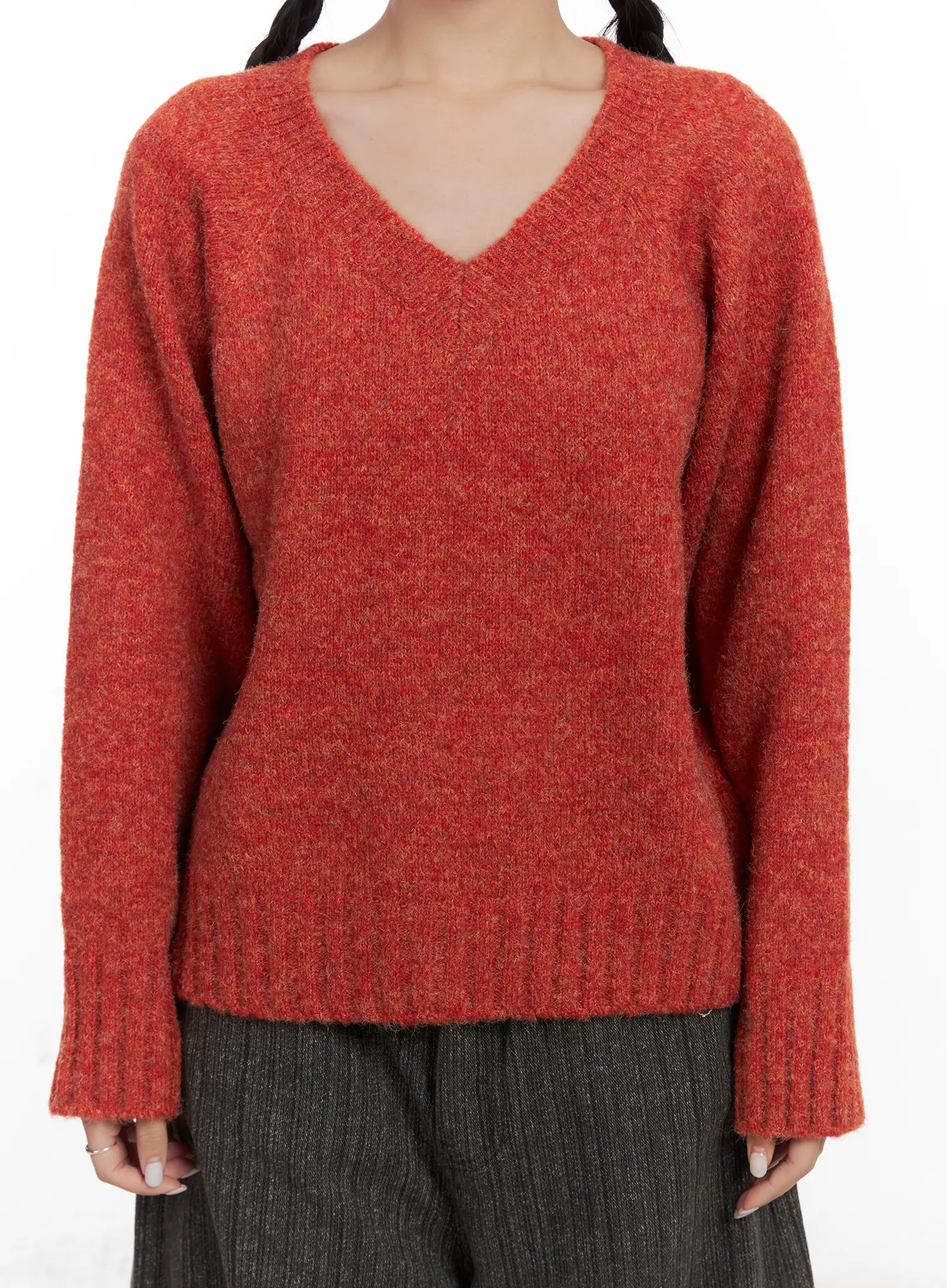 V-Neck Long Sleeve Sweater CN528 - Image 8