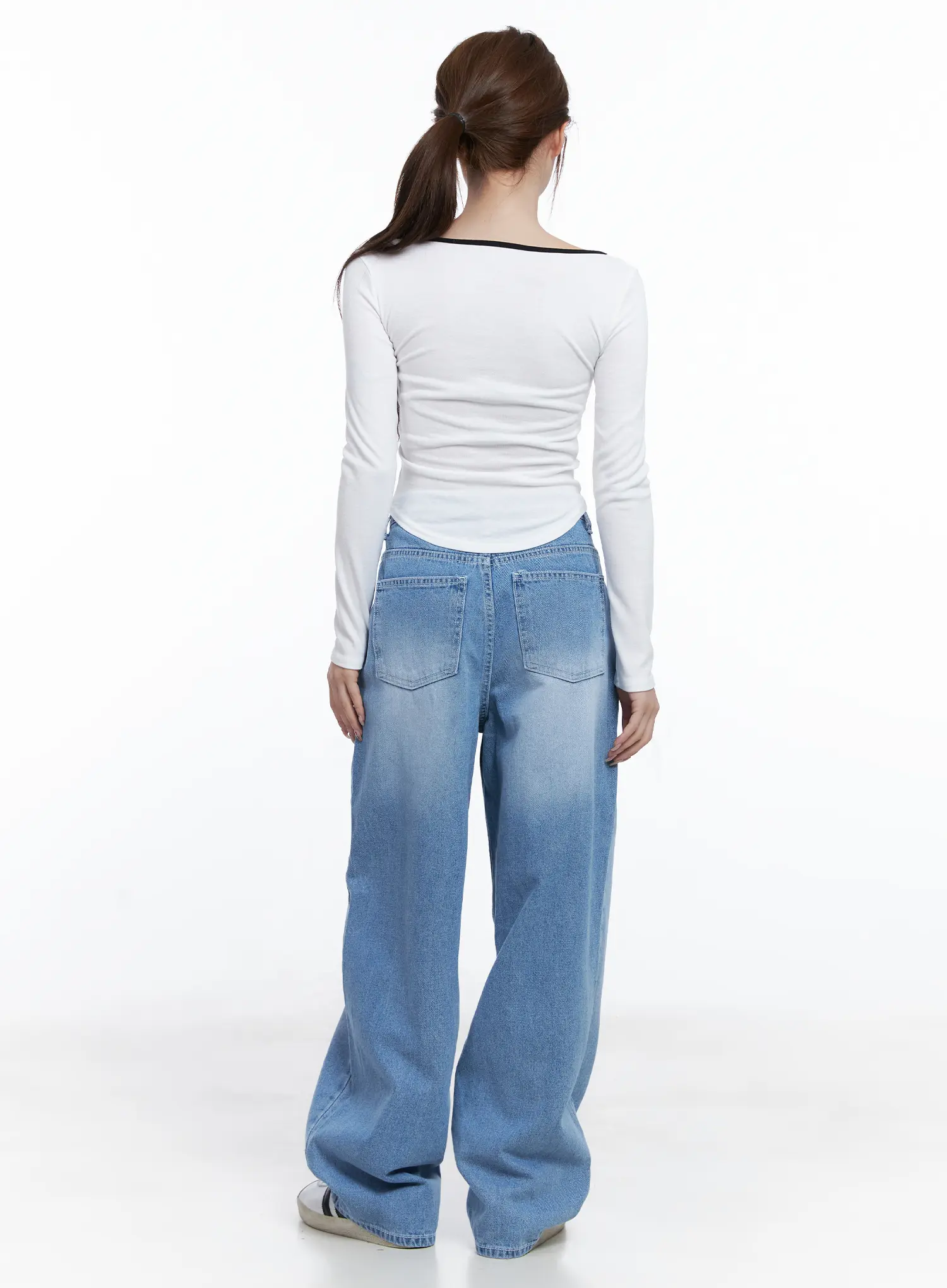 V-Neck Number 89 Long Sleeve Tee CG529 - Image 7
