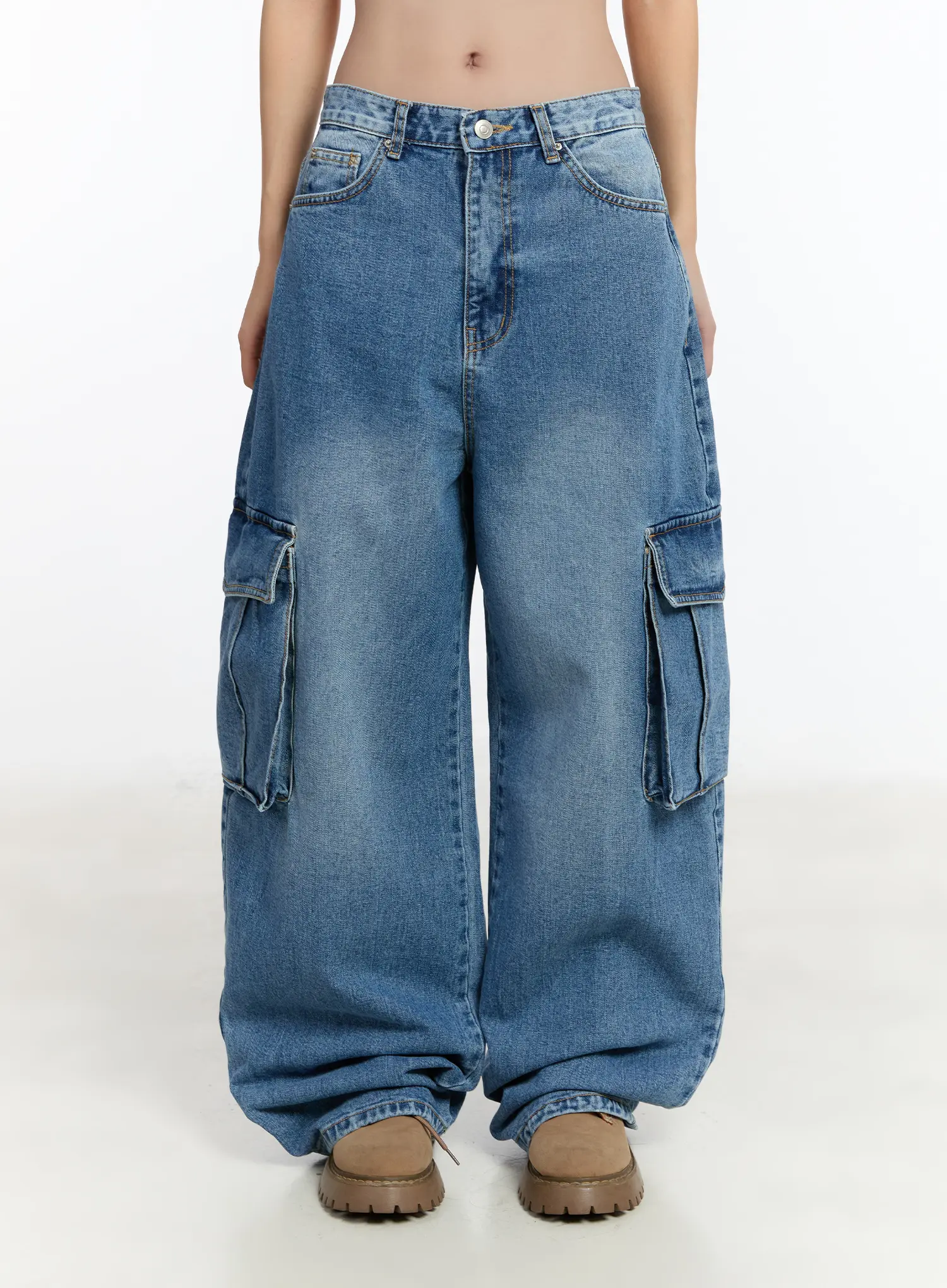 Valeria Wide Leg Cargo Jeans CM511 - Image 2