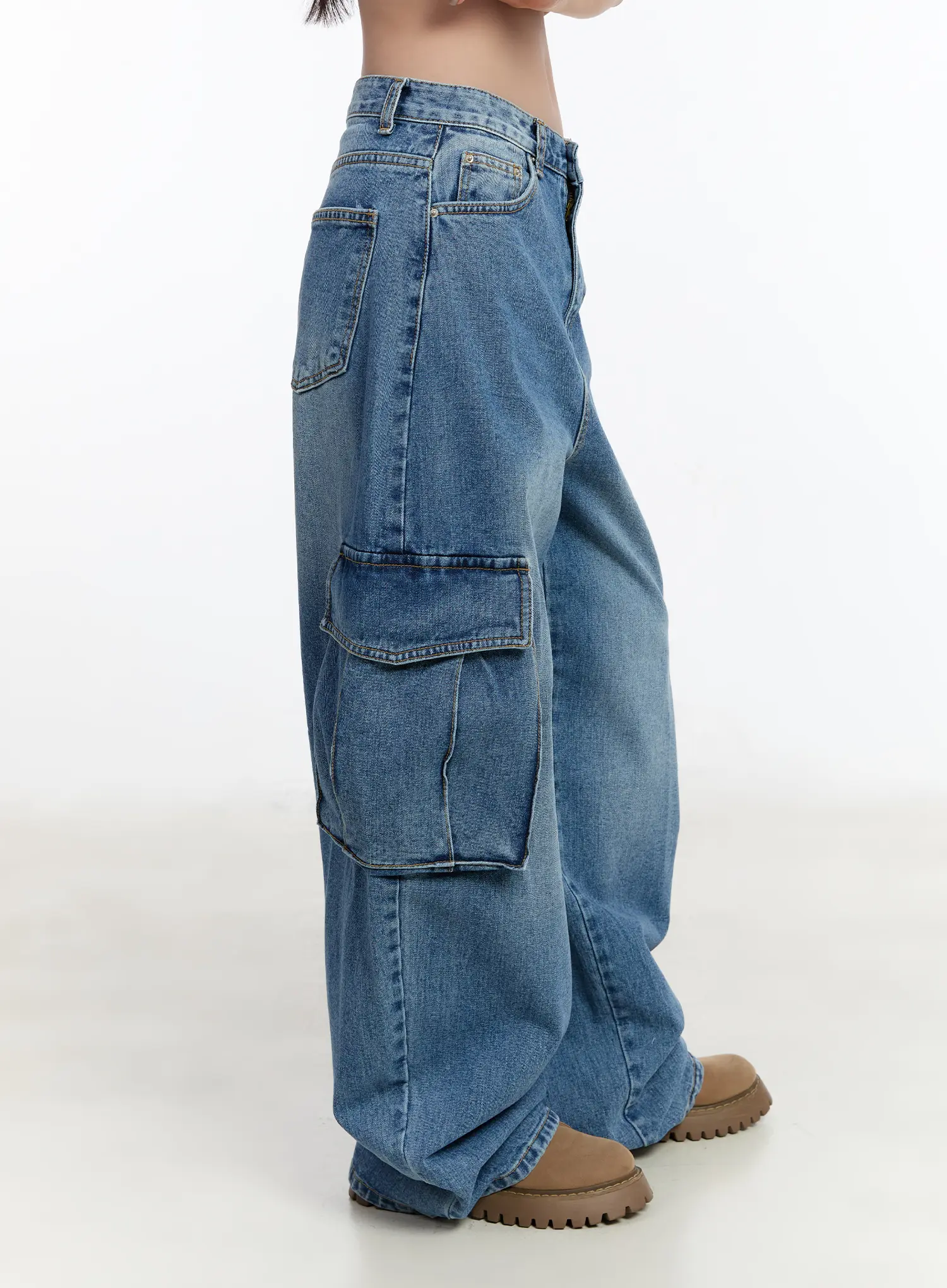 Valeria Wide Leg Cargo Jeans CM511 - Image 3