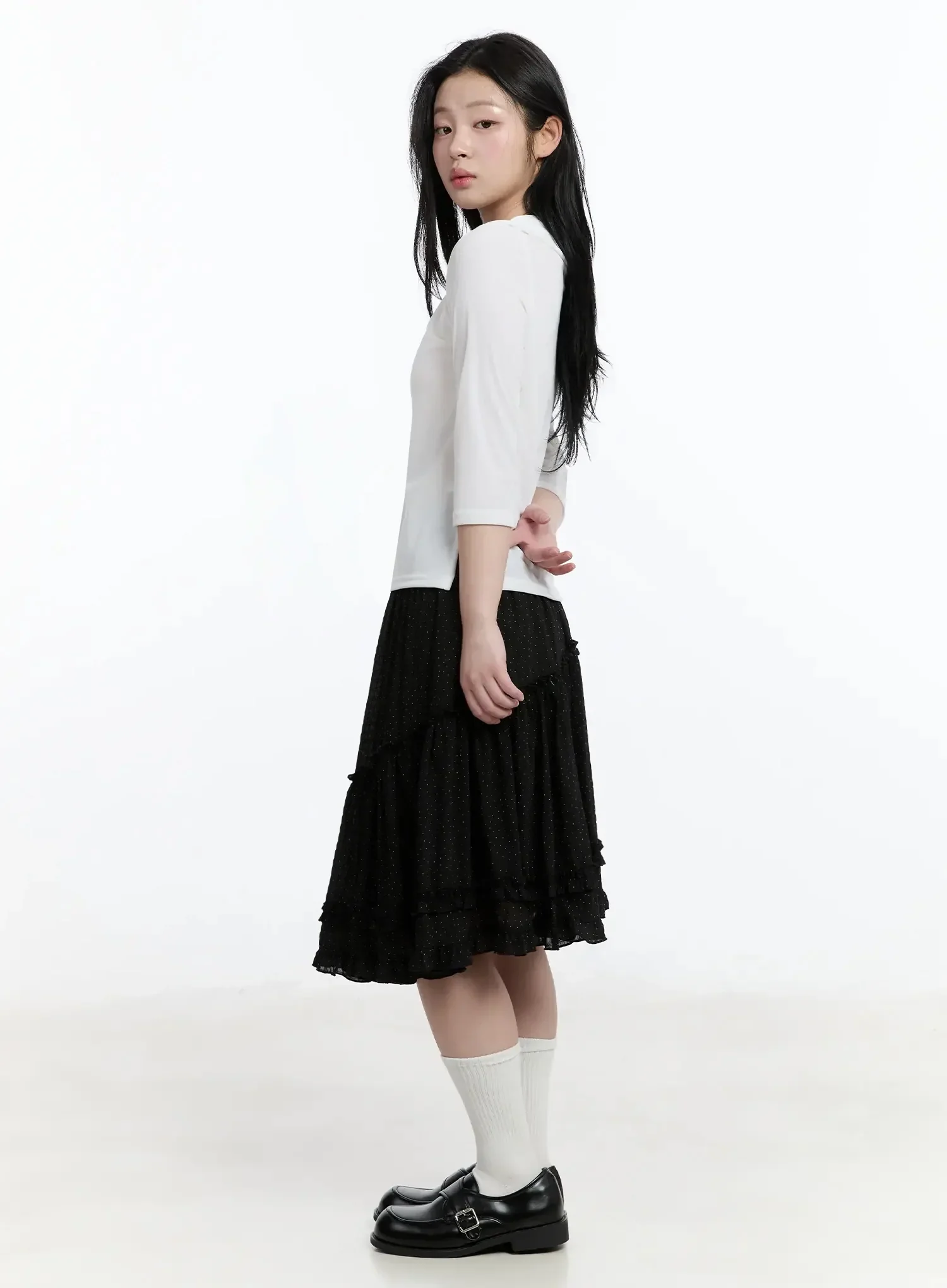 Velvet Collar 3/4 SleeveTop IM513 - Image 13