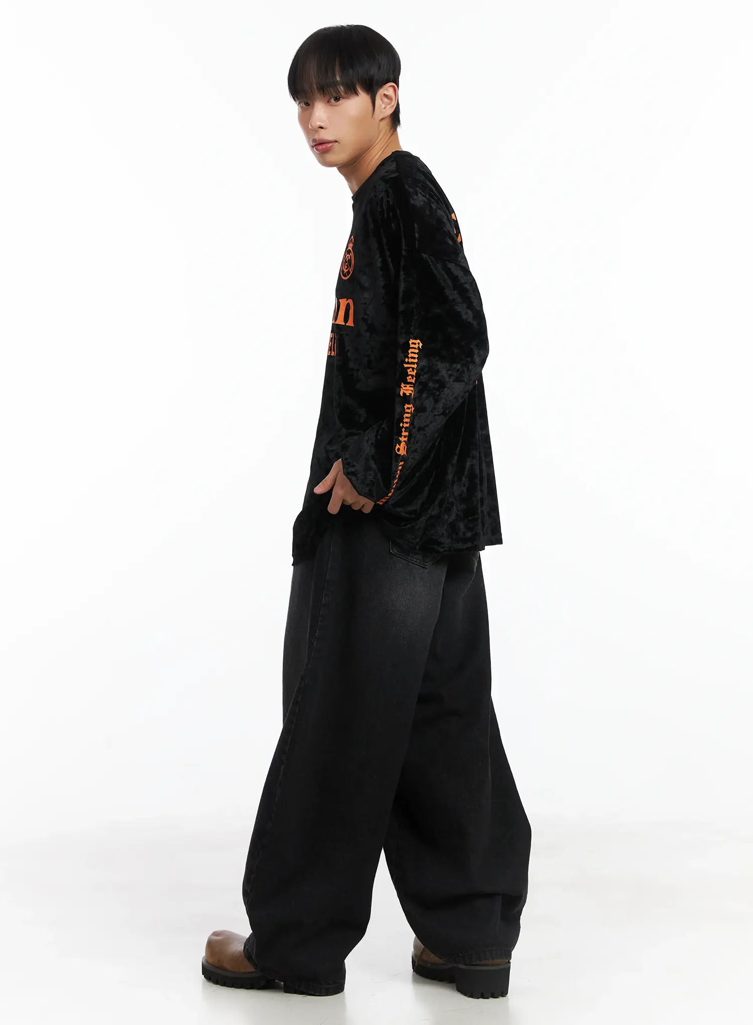 Velvet Graphic Long Sleeve Top ID515 - Image 2