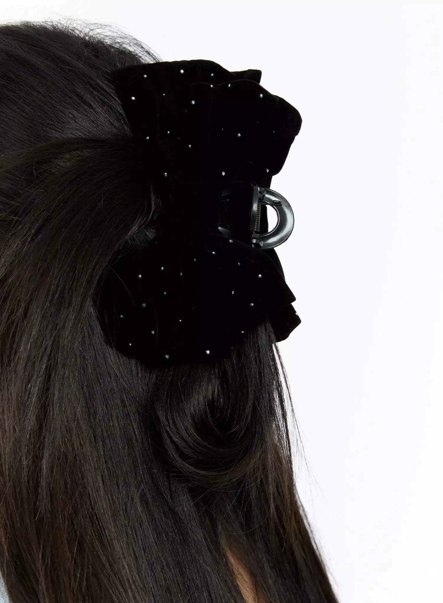 Velvet Ribbon Hair Claw Clip IO527