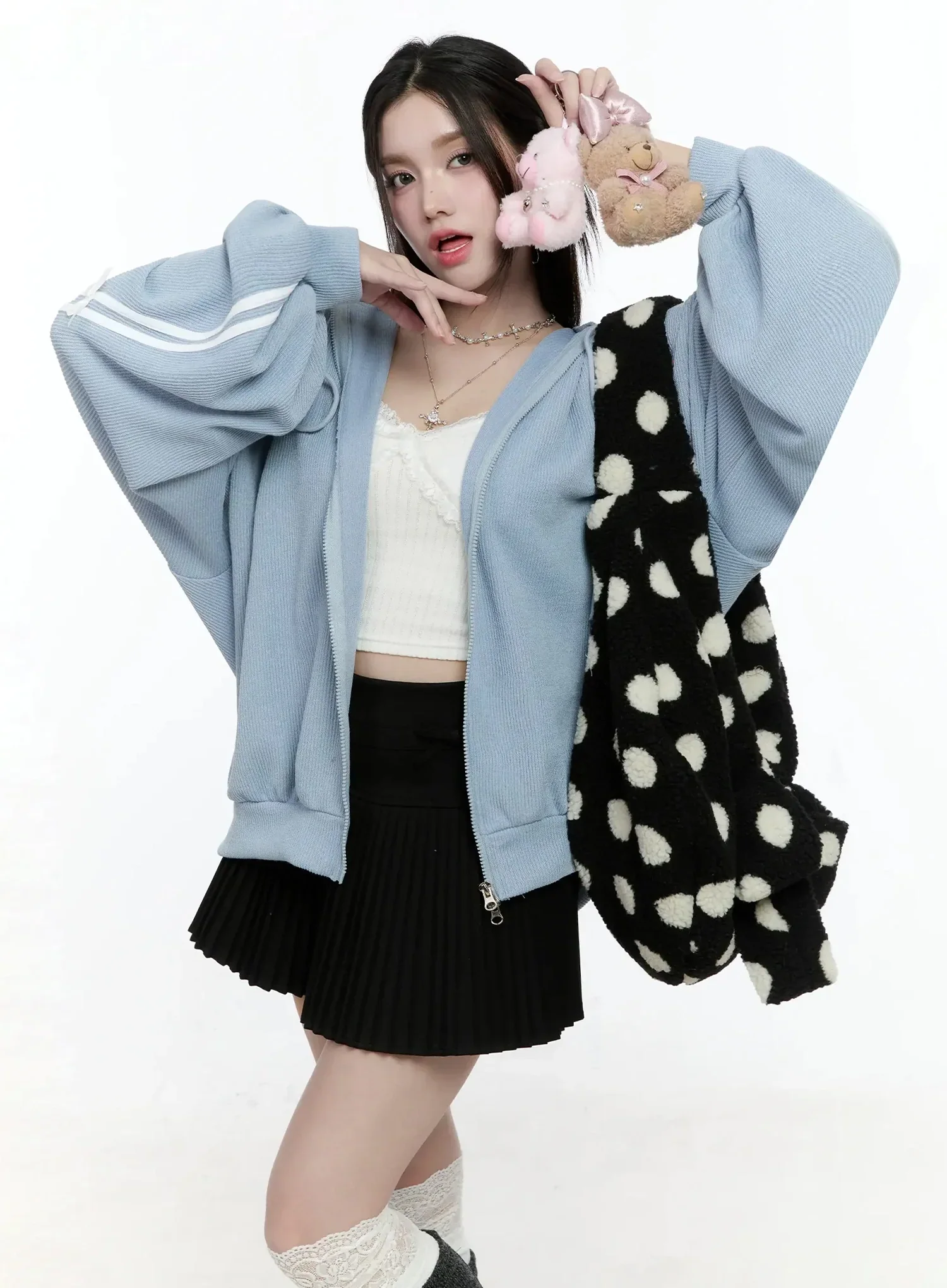 Velvet Ribbon Hair Claw Clip IO527 - Image 4