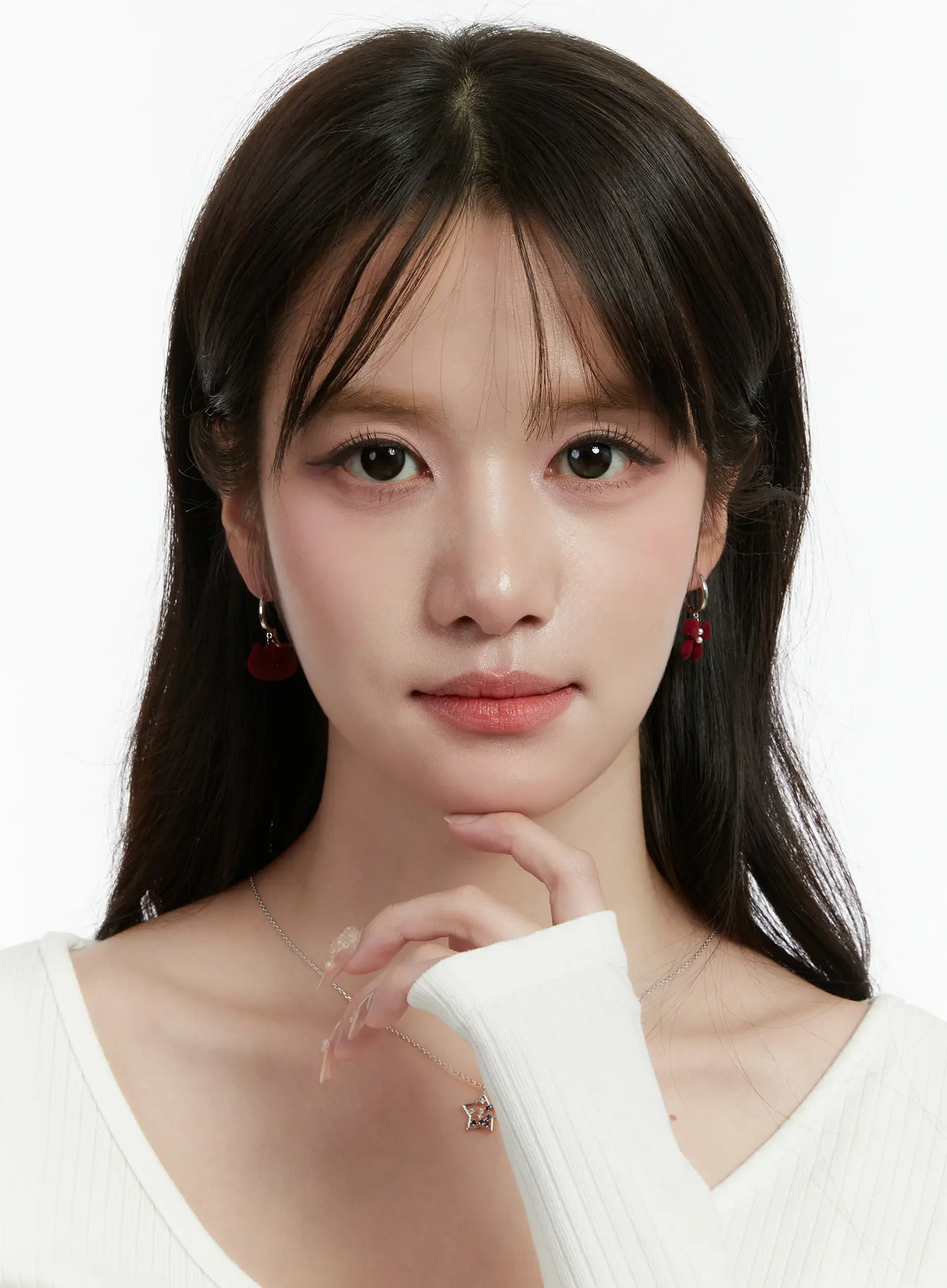 Velvet Ribbon Teddy Bear Earrings CD514 - Image 3