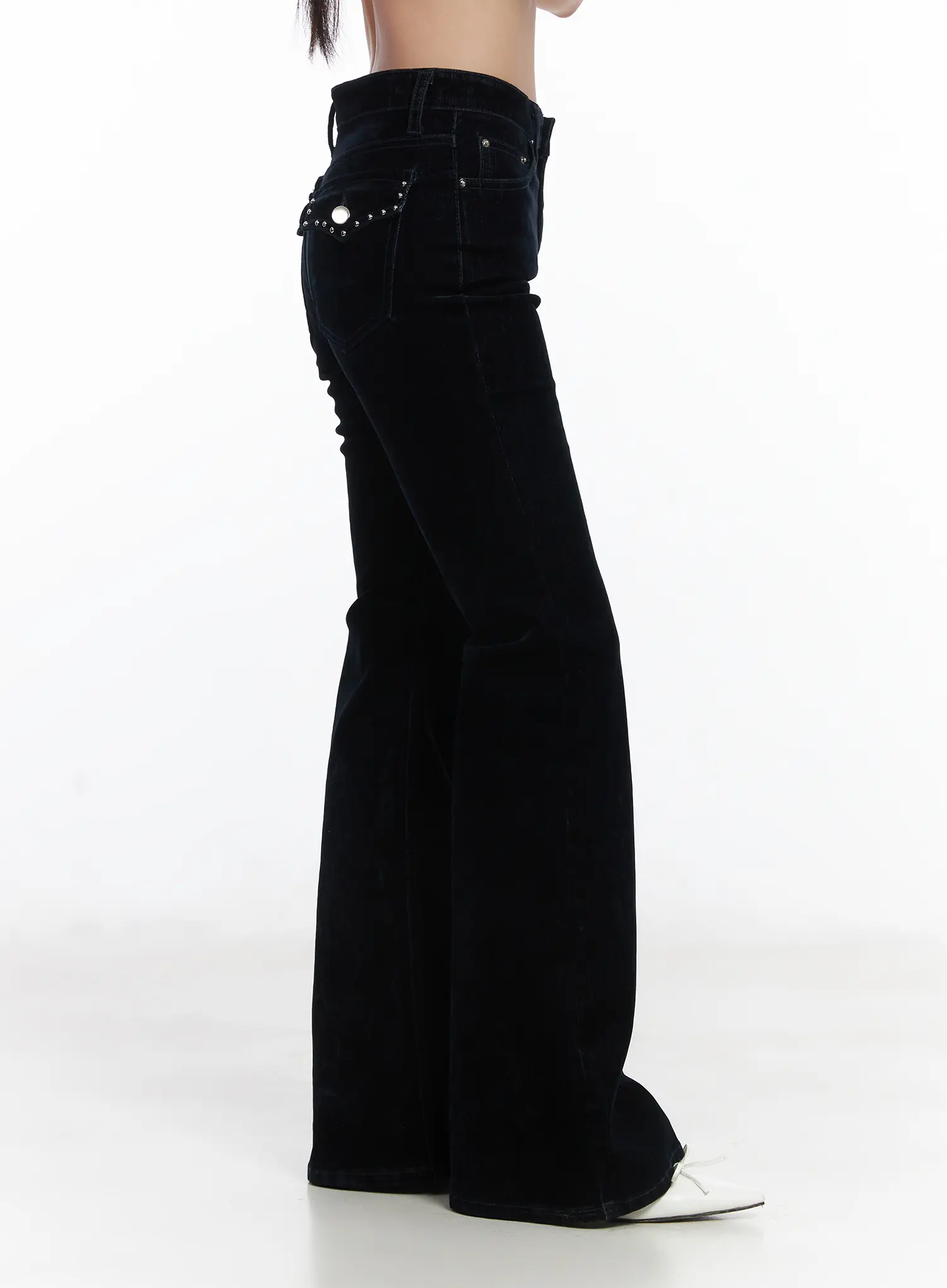 Velvet Studded Bootcut Pants CD529 - Image 4